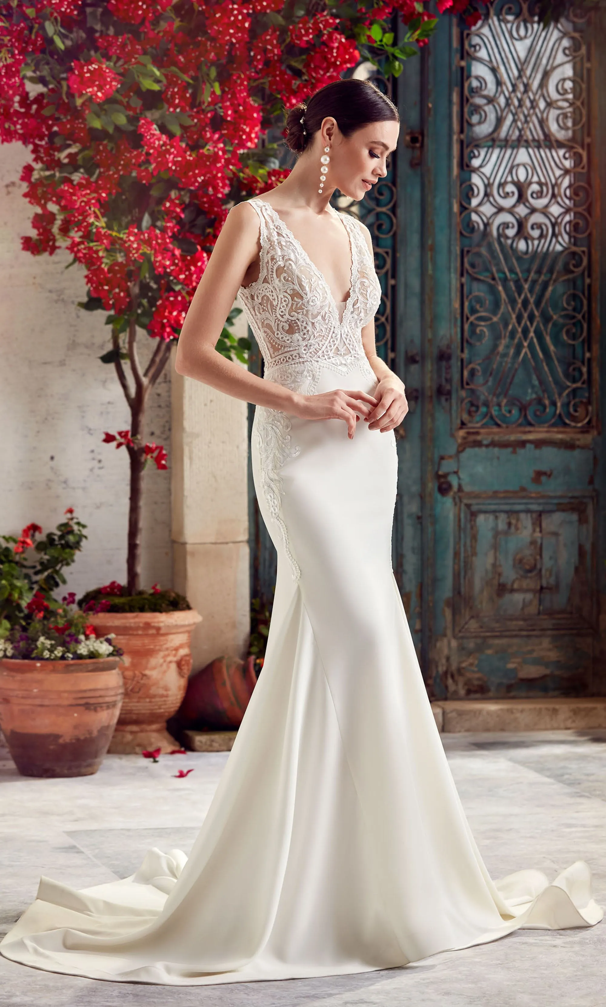 ALYCE Paris 7016 Bridal Plunging Neckline Sexy Mermaid Dress sold by Alyce Paris