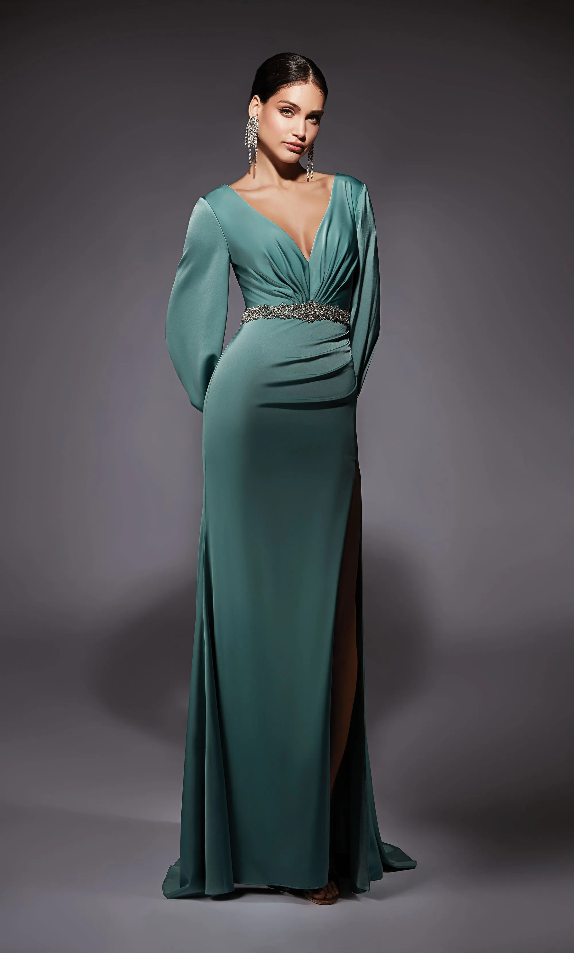 ALYCE Paris 27696 Special Occasion V-neckline Train A Line Dress sold by Alyce Paris product image thumbnail 5