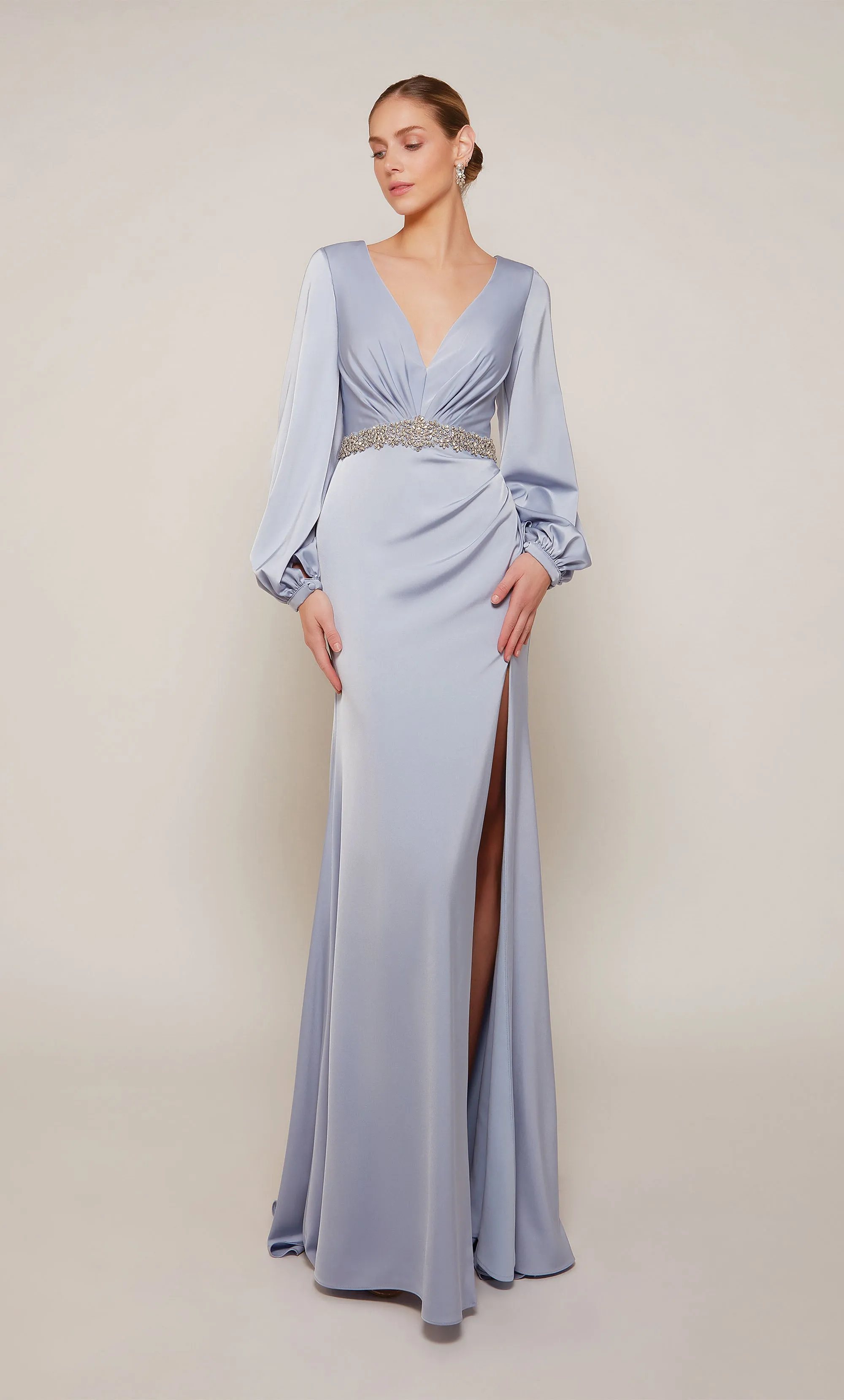 ALYCE Paris 27696 Special Occasion V-neckline Train A Line Dress sold by Alyce Paris product image thumbnail 3