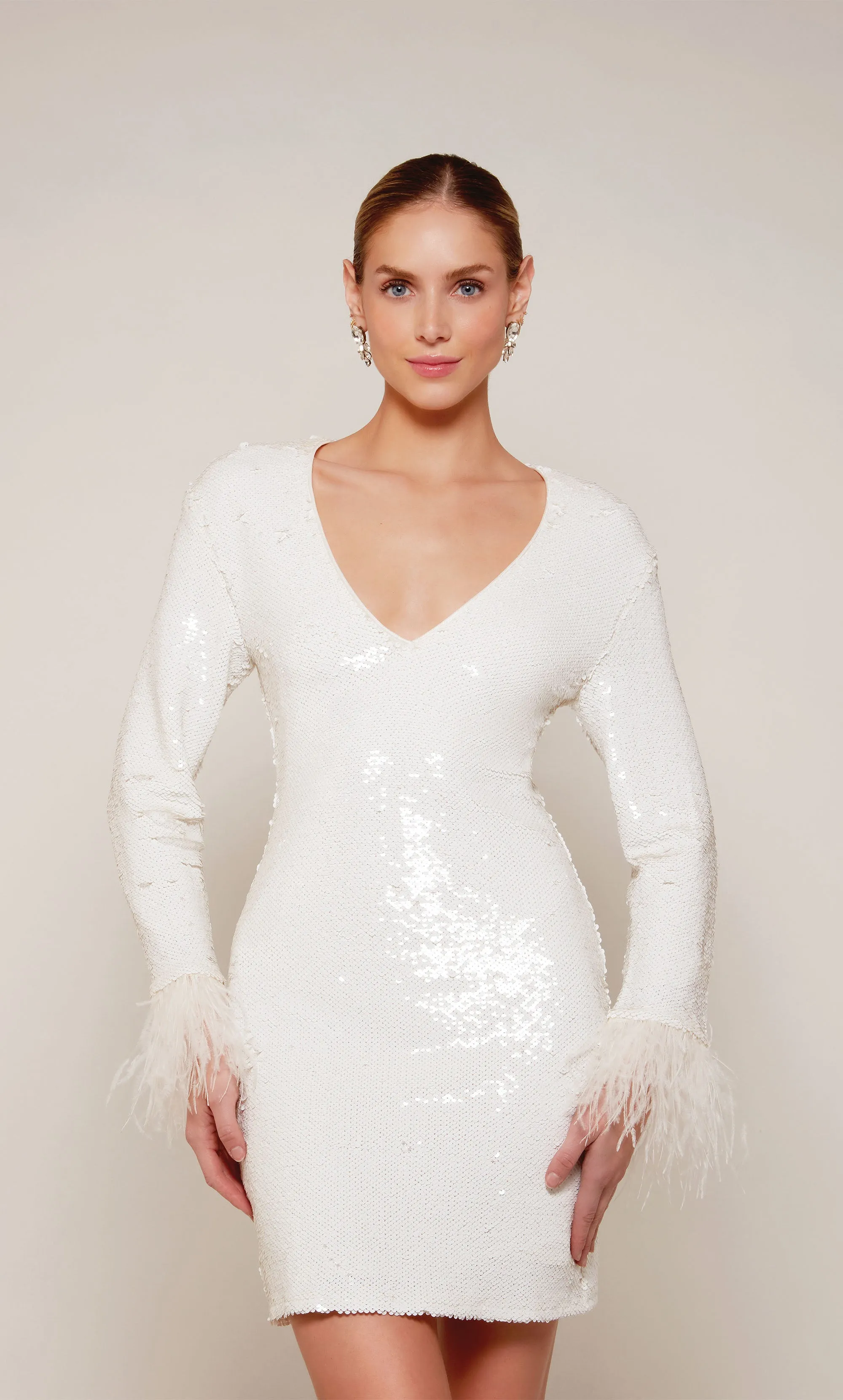 ALYCE Paris 70027 Bridal V-neckline Embellished Straight Dress sold by Alyce Paris product image thumbnail 4