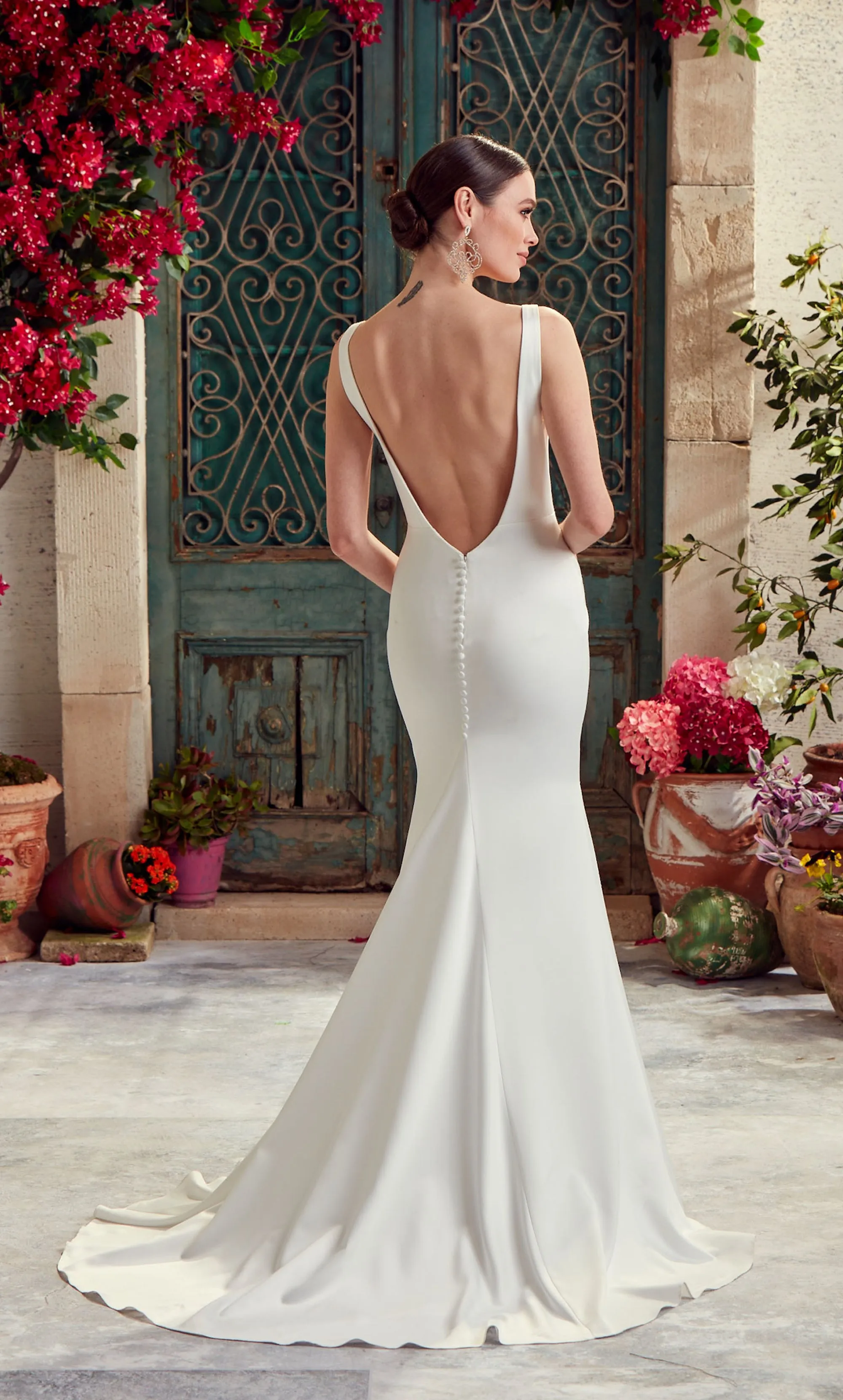 ALYCE Paris 7052 Bridal Plunging Neckline Train Mermaid Dress sold by Alyce Paris product image thumbnail 2
