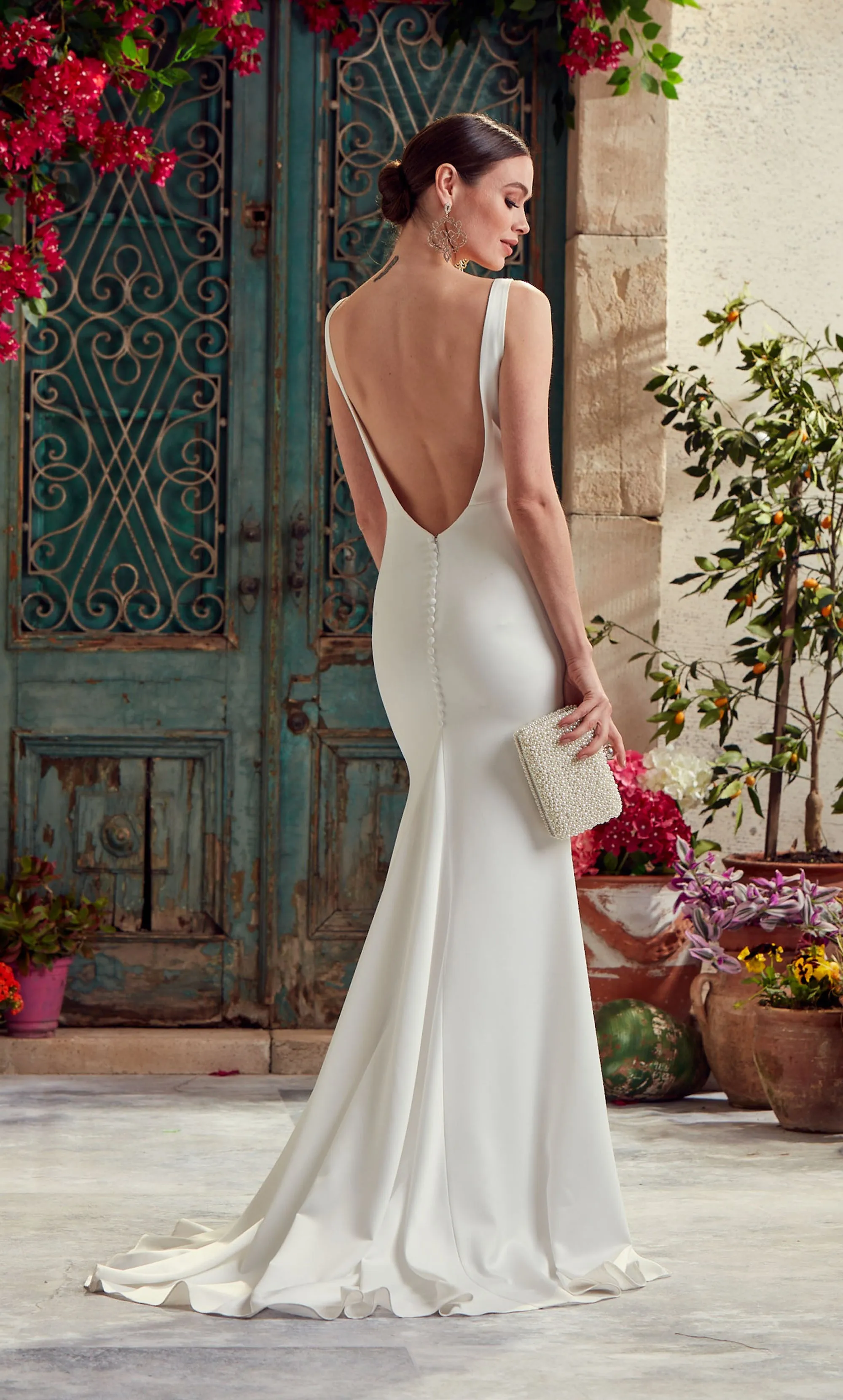 ALYCE Paris 7052 Bridal Plunging Neckline Train Mermaid Dress sold by Alyce Paris product image thumbnail 3