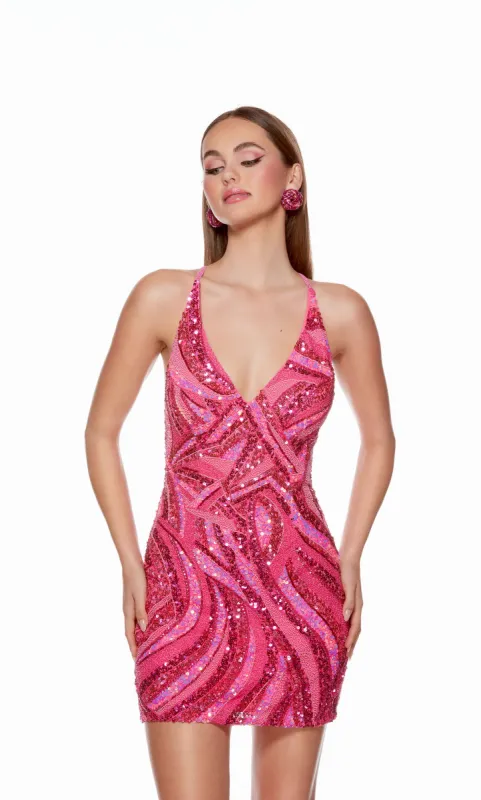 ALYCE Paris 4640 Homecoming Short Halter Embellished  Dress sold by Alyce Paris
