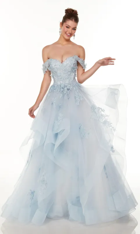 Formal Dress: 61065. Long Tulle Ball Gown, Off The Shoulder, Ballgown sold by Alyce Paris