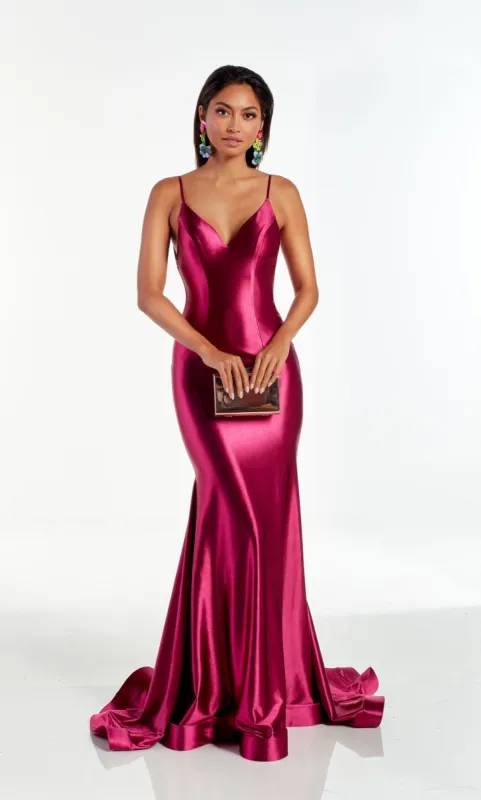 Formal Dress: 1622. Long, V-neck, Fit N Flare, Open Back sold by Alyce Paris