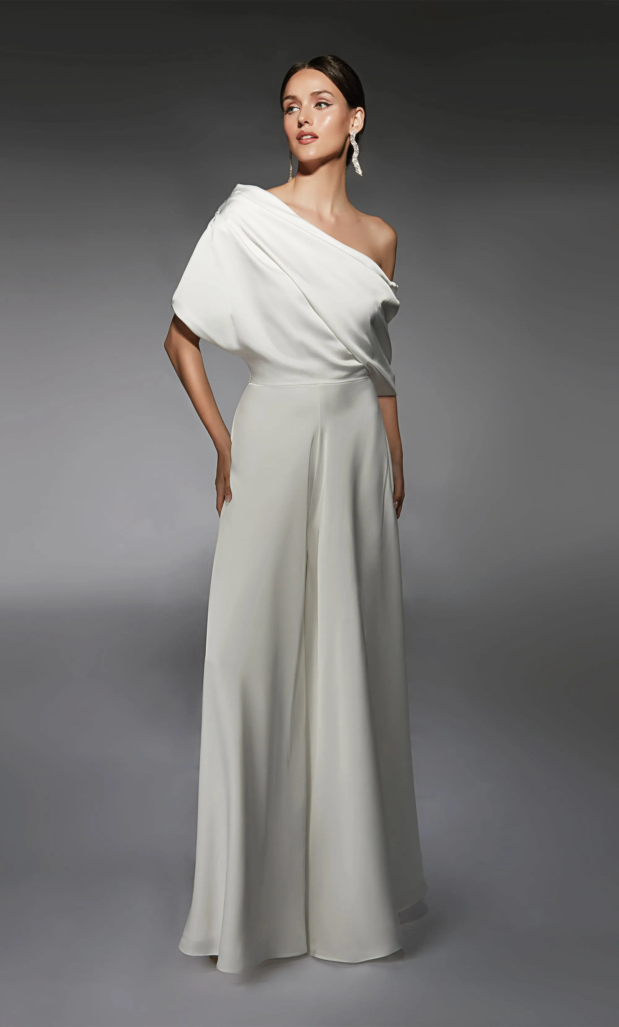 ALYCE Paris 70072 Bridal One Shoulder Neckline Elegant Jumpsuit Dress sold by Alyce Paris product image thumbnail 3