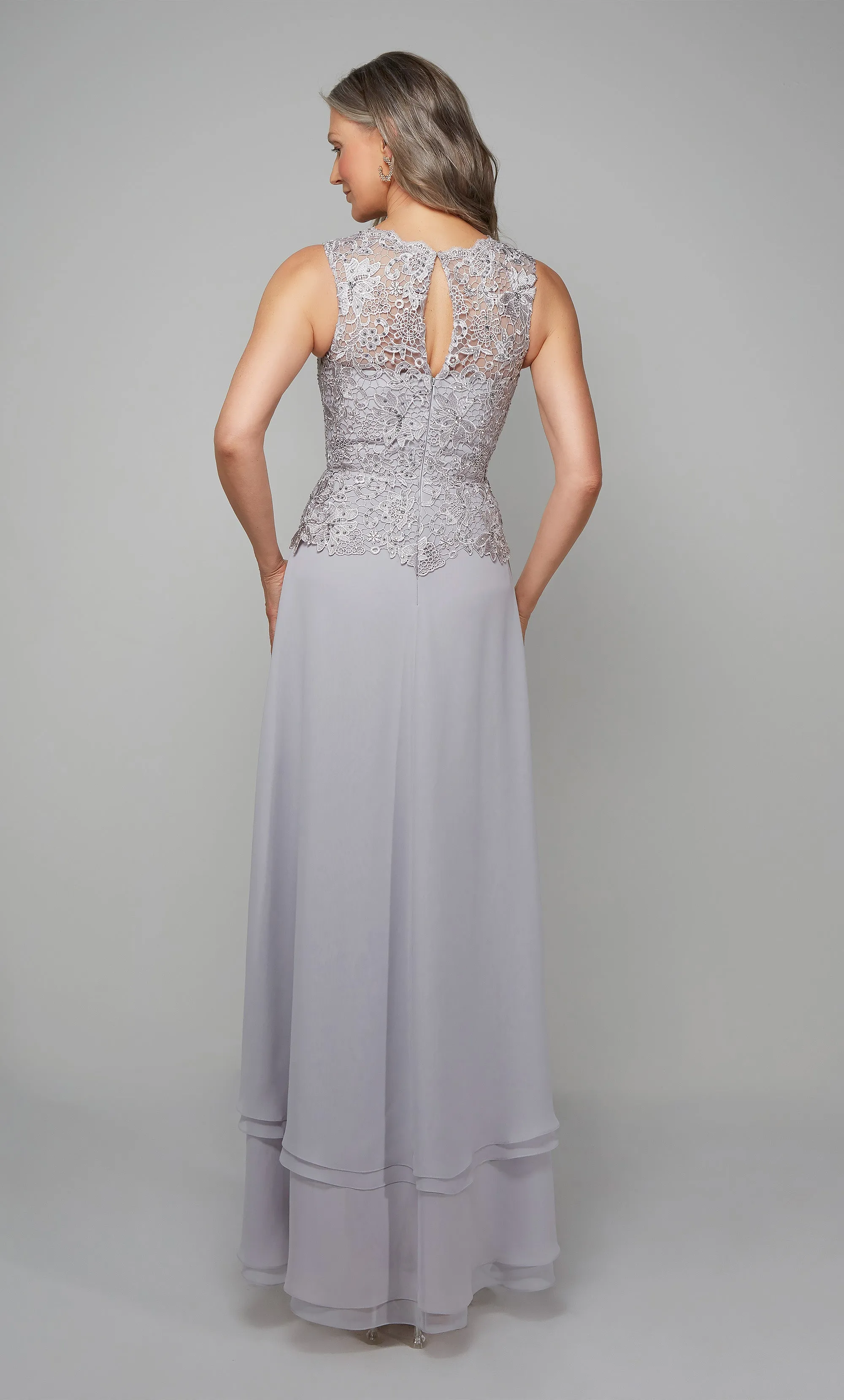 ALYCE Paris 27608 Special Occasion Illusion Neckline Ruffles A Line Dress sold by Alyce Paris product image thumbnail 4