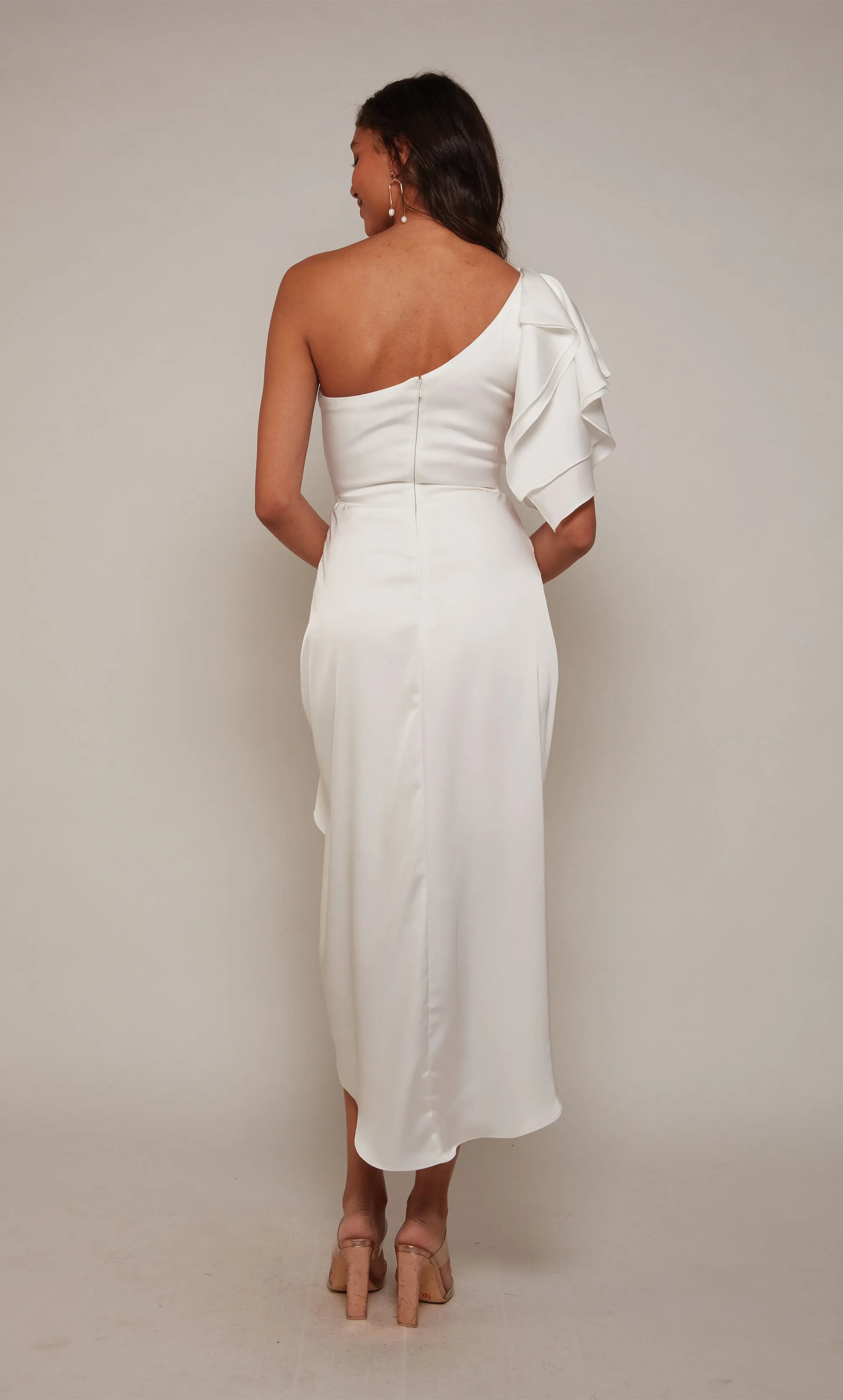 ALYCE Paris 70035 Bridal One Shoulder Neckline Ruffles High-low Dress sold by Alyce Paris product image thumbnail 2