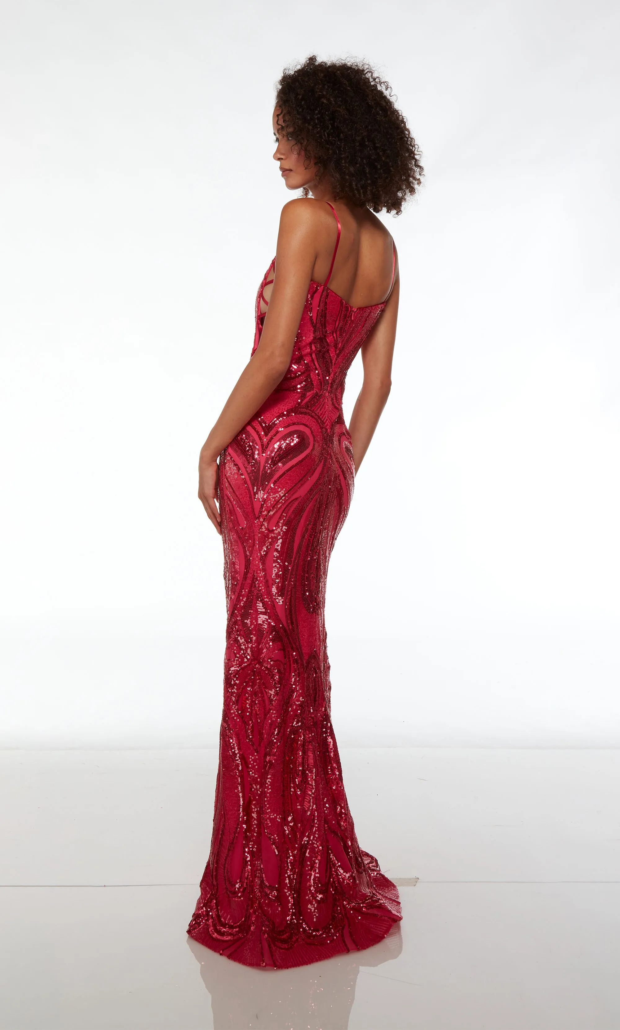 Formal Dress: 61563. Long, Square Neckline, Fit N Flare sold by Alyce Paris product image thumbnail 4