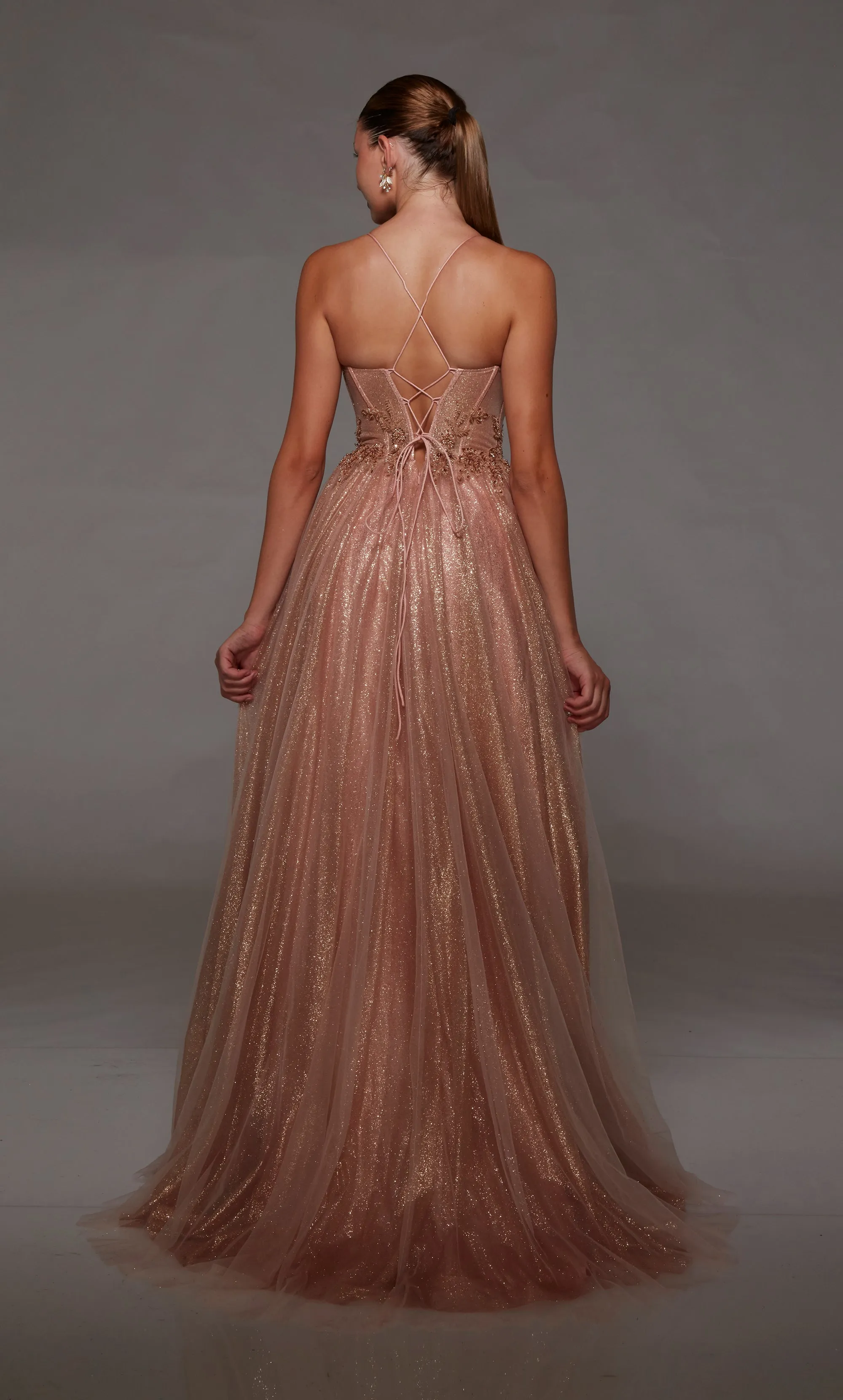 ALYCE Paris 1813 The Secret Dress - Long V-neck Corset Ballgown Dress sold by Alyce Paris product image thumbnail 5