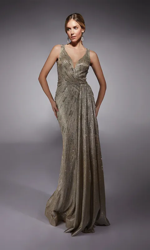 Formal Dress: 27758. Long, Plunging Neckline, Straight sold by Alyce Paris