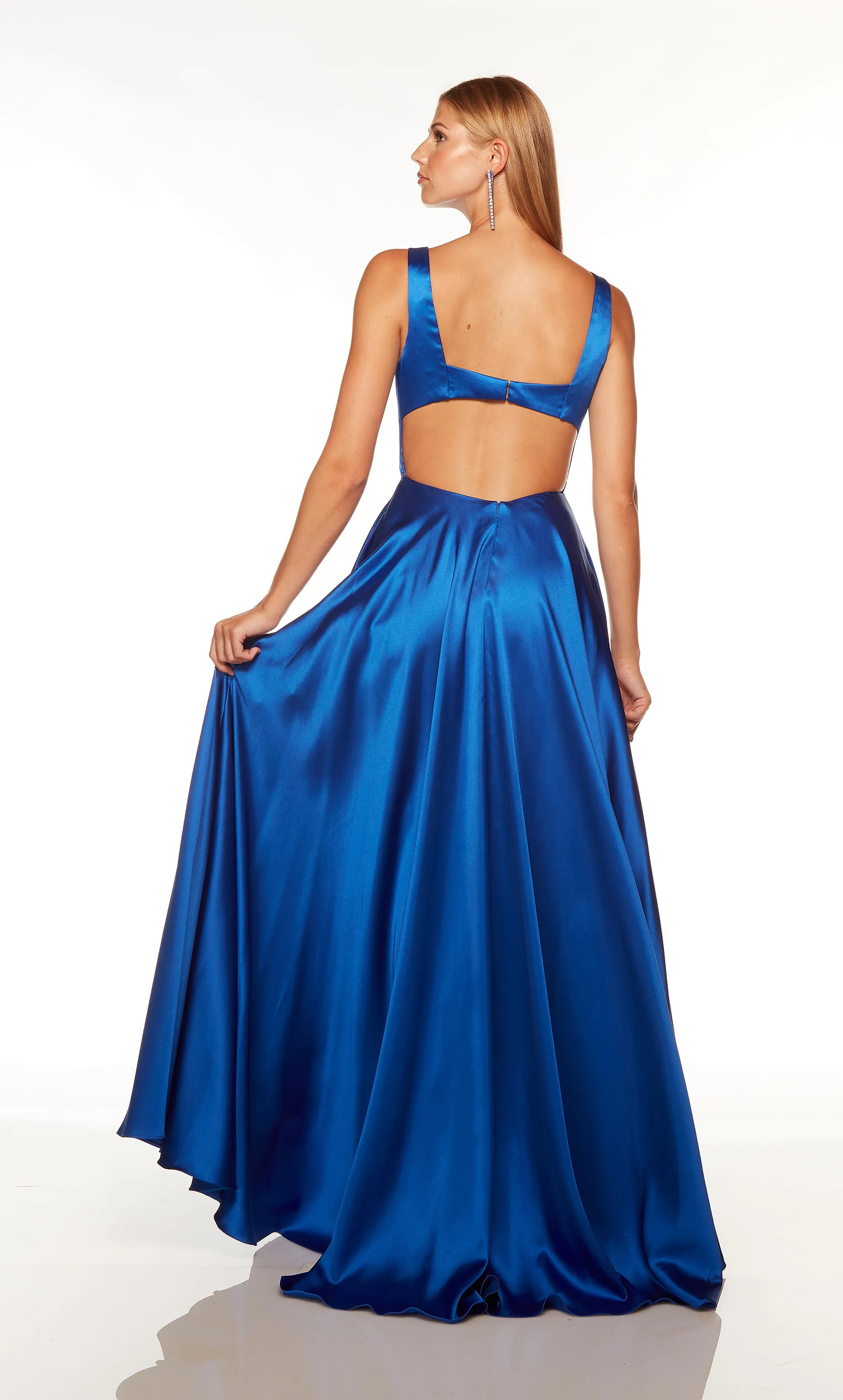 Formal Dress: 1756. Long, Plunging Neckline, A-line, Cutout Back sold by Alyce Paris product image thumbnail 4