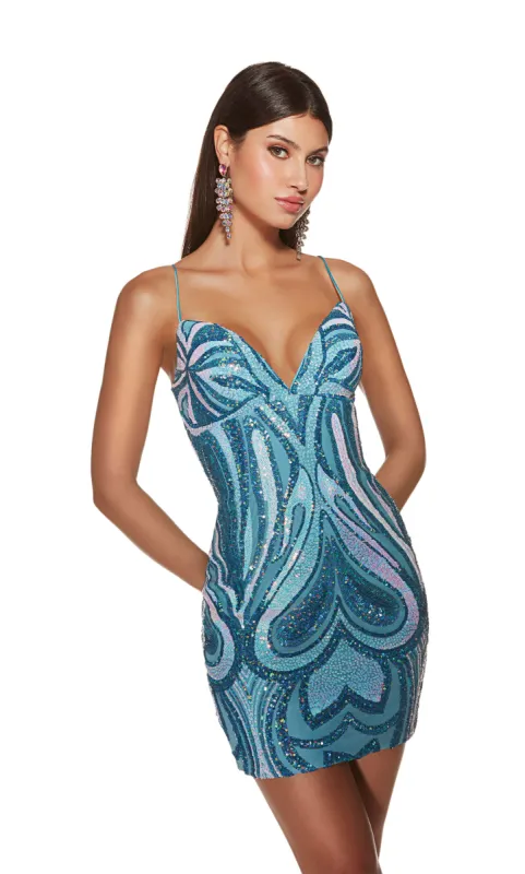 ALYCE Paris 4899 Homecoming Short V-neck Embellished  Dress sold by Alyce Paris