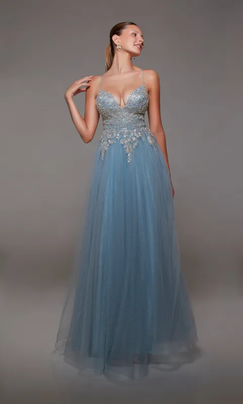 Formal Dress: 1809. Long, V-neckline, A-line, Closed Back sold by Alyce Paris