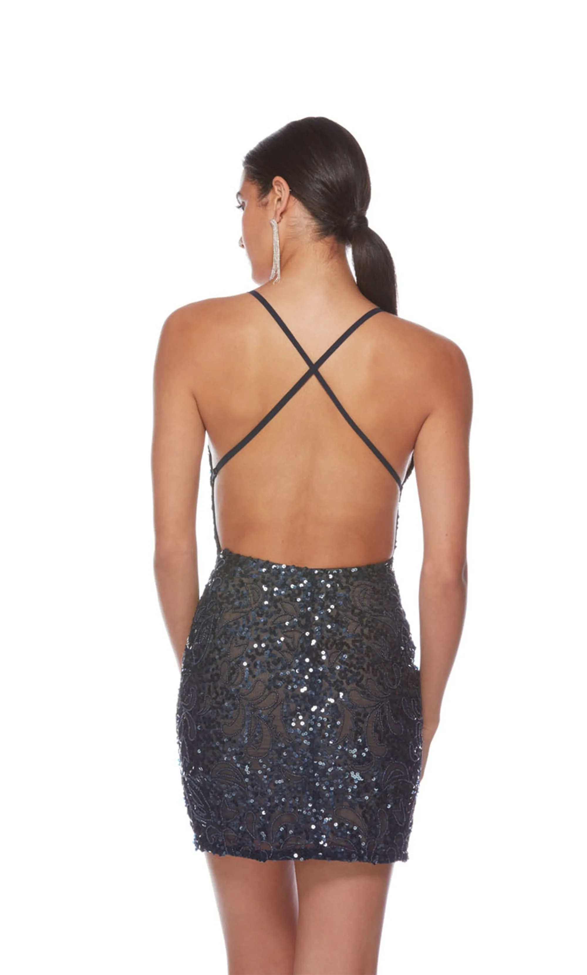 Formal Dress: 84009. Short, V Shaped Neckline, Straight sold by Alyce Paris product image thumbnail 2