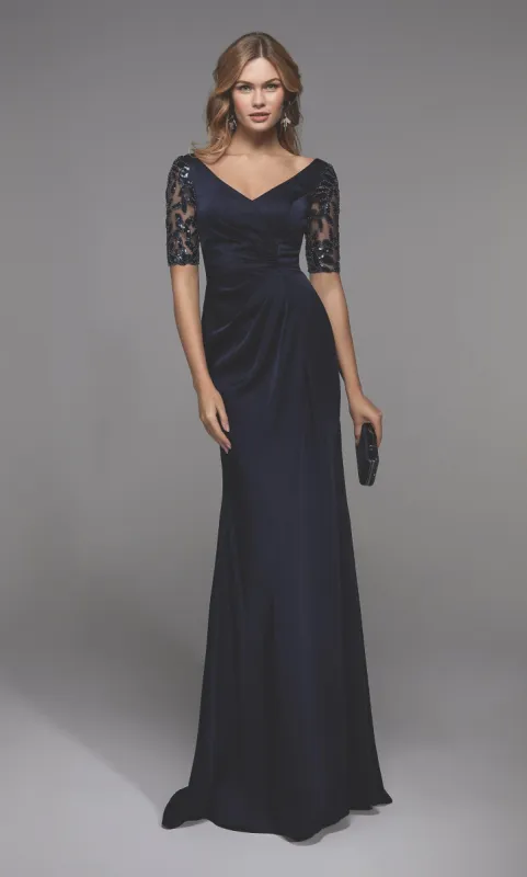 ALYCE Paris 27498 Special Occasion V-neckline Embellished Straight Dress sold by Alyce Paris