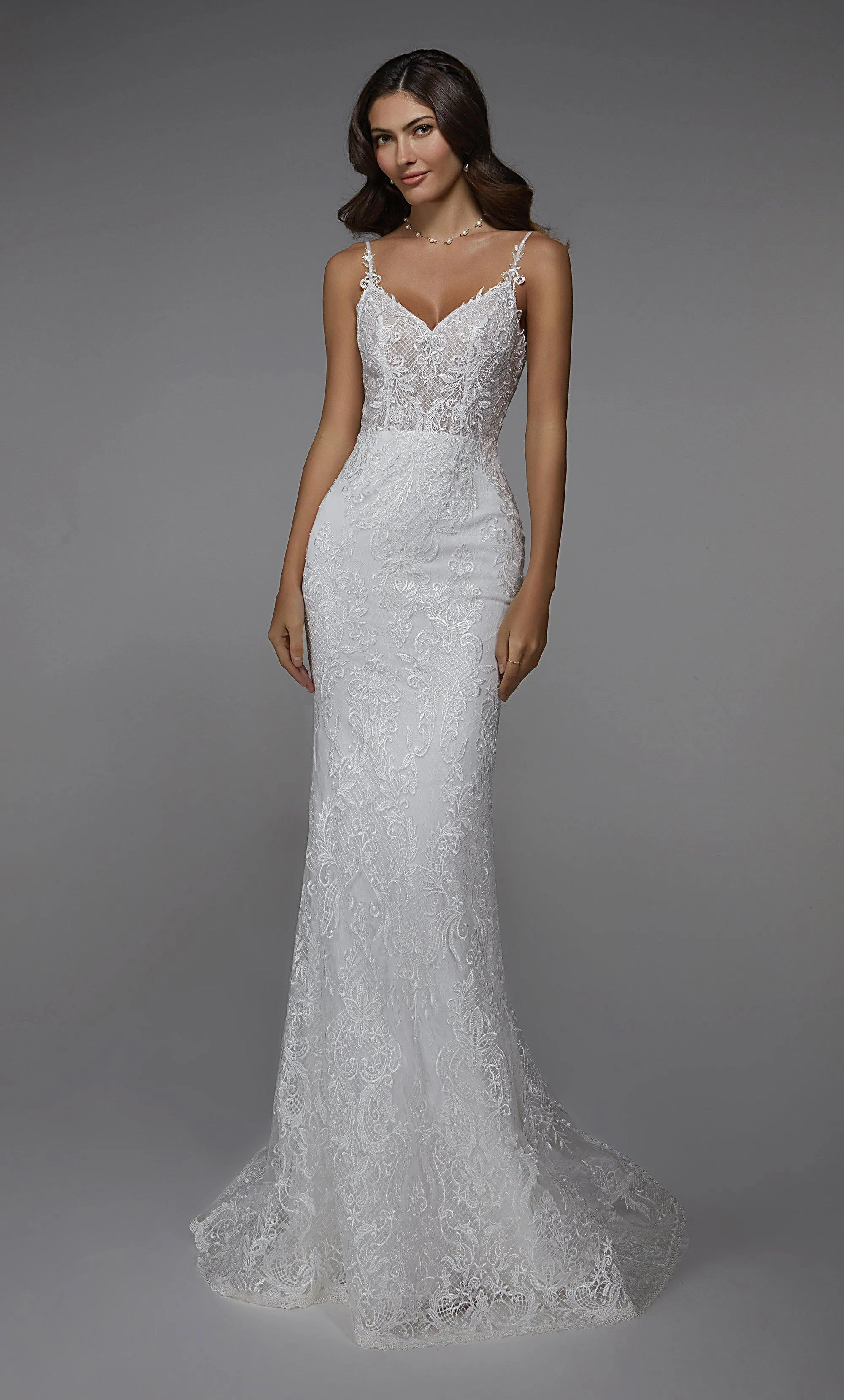 ALYCE Paris 7028 Bridal Sweetheart Neckline Train Straight Dress sold by Alyce Paris product image thumbnail 2