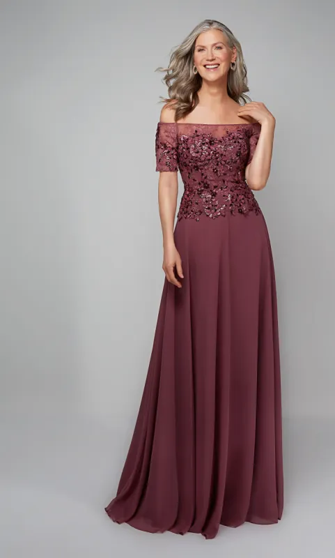ALYCE Paris 27566 Special Occasion Off The Shoulder Elegant A Line Dress sold by Alyce Paris