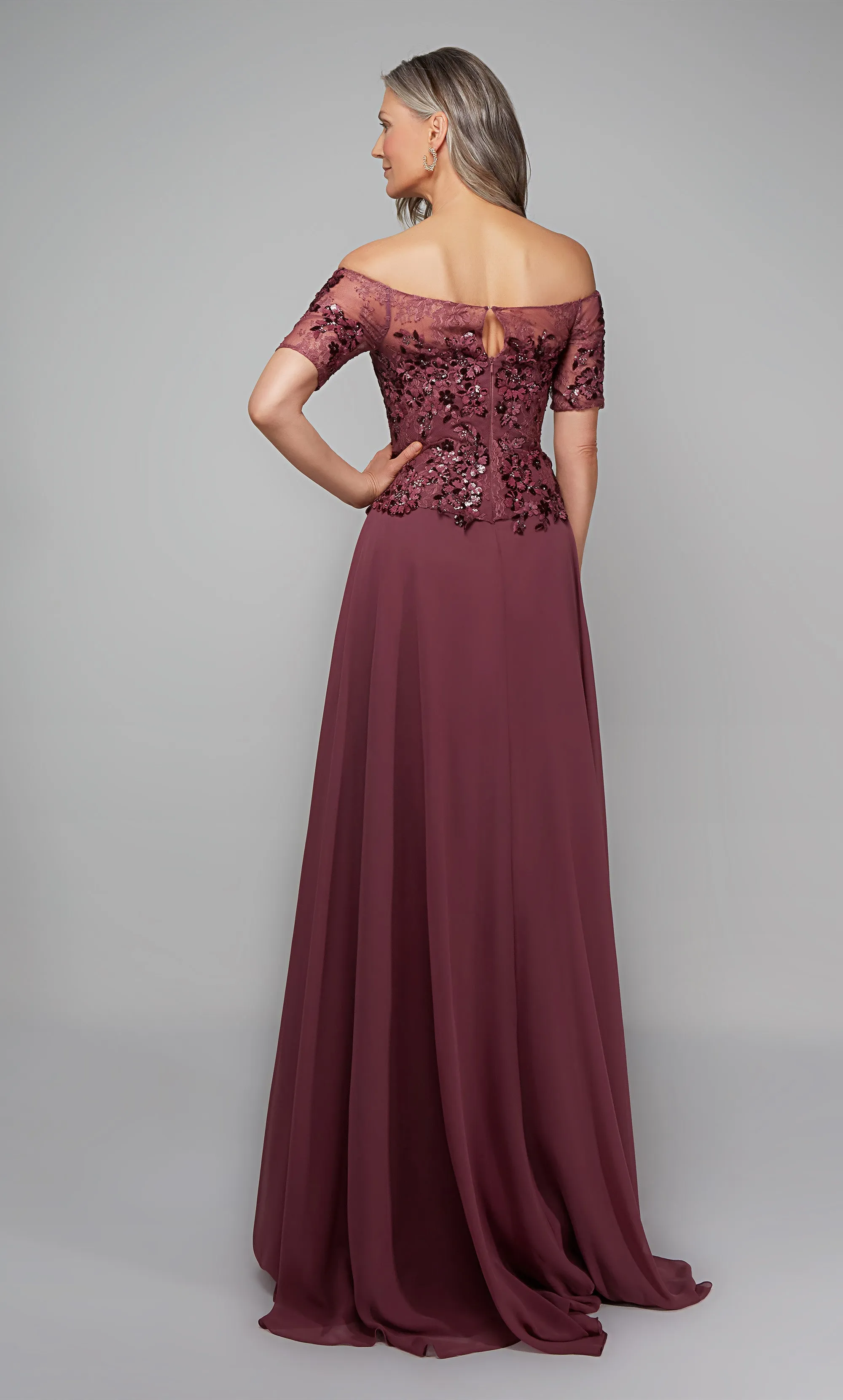 ALYCE Paris 27566 Special Occasion Off The Shoulder Neckline Elegant A Line Dress sold by Alyce Paris product image thumbnail 2