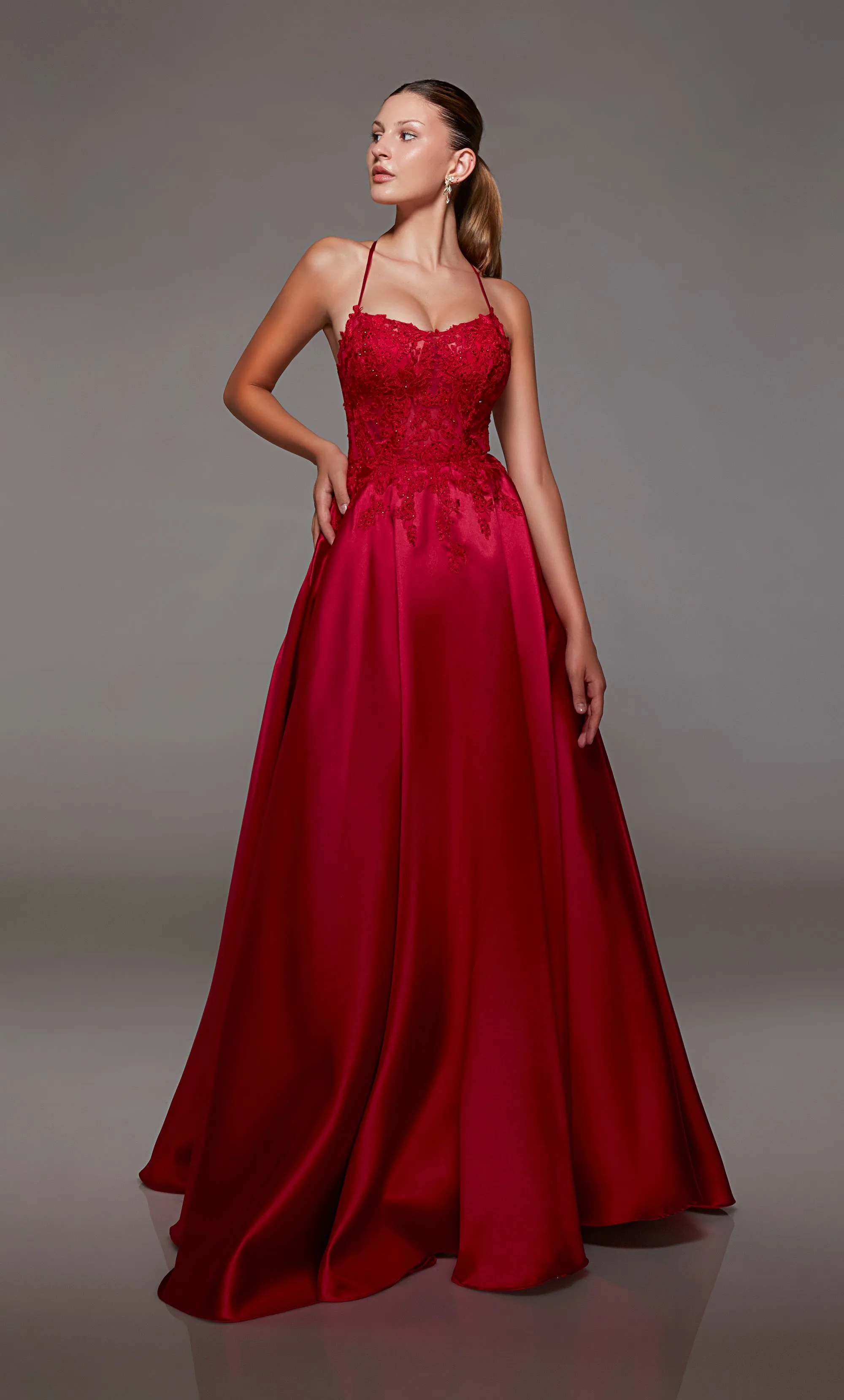 Formal Dress: 1784. Long, Scooped Neckline, Ballgown sold by Alyce Paris product image thumbnail 5