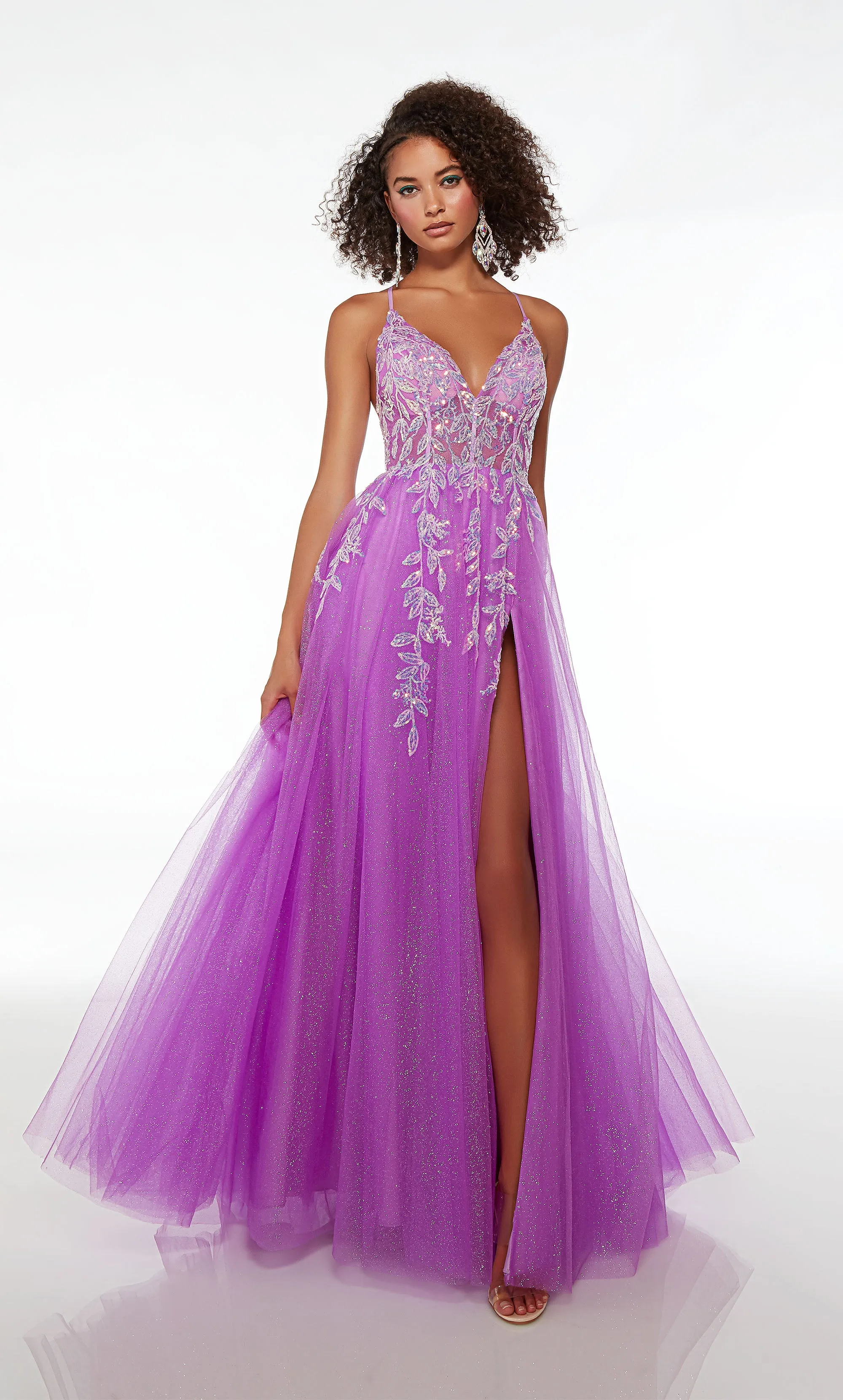 ALYCE Paris 61562 Alyce Long V-neck Illusion A Line Dress sold by Alyce Paris product image thumbnail 3