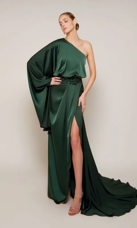 Formal Dress: 27687. Long, One Shoulder, Straight, Closed Back sold by Alyce Paris