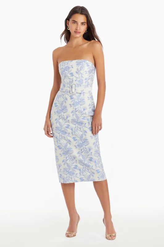 Fae Midi Dress In Toile Brocade sold by Amanda Uprichard