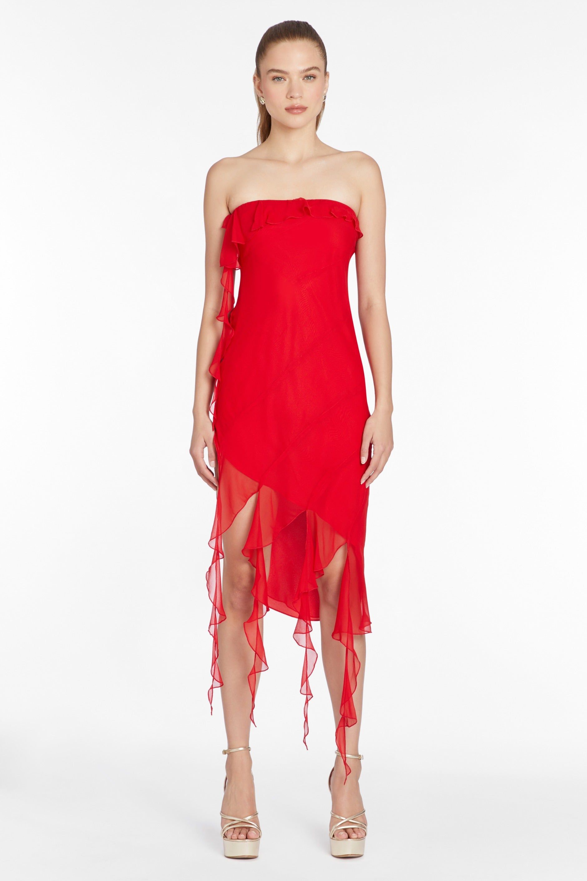 Chelsey Dress in Silk Chiffon sold by Amanda Uprichard product image thumbnail 2