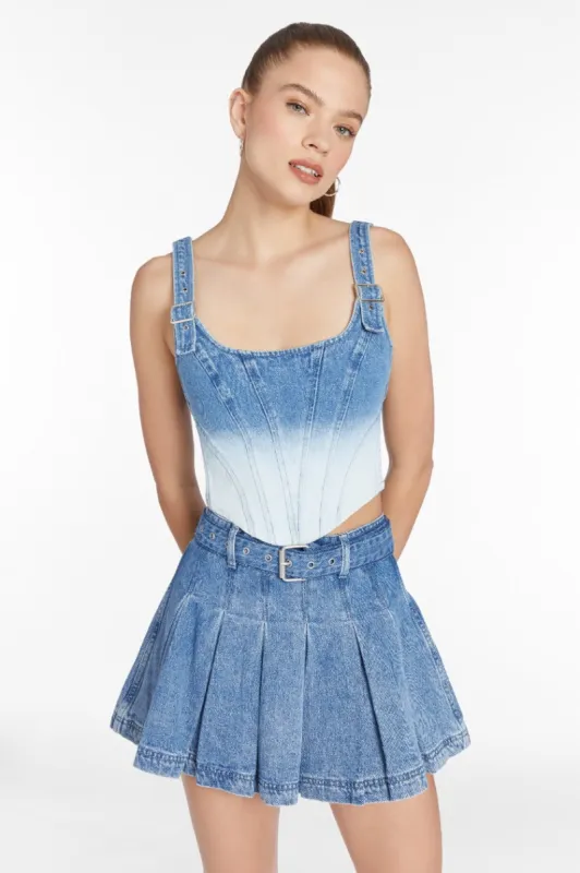 Raisa Denim Top sold by Amanda Uprichard