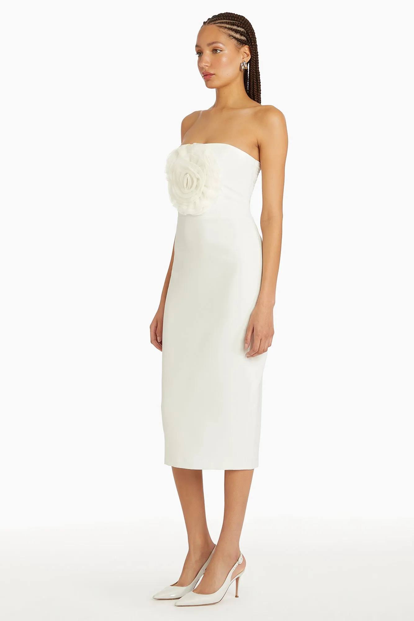 Fae Rose Midi Dress sold by Amanda Uprichard product image thumbnail 4