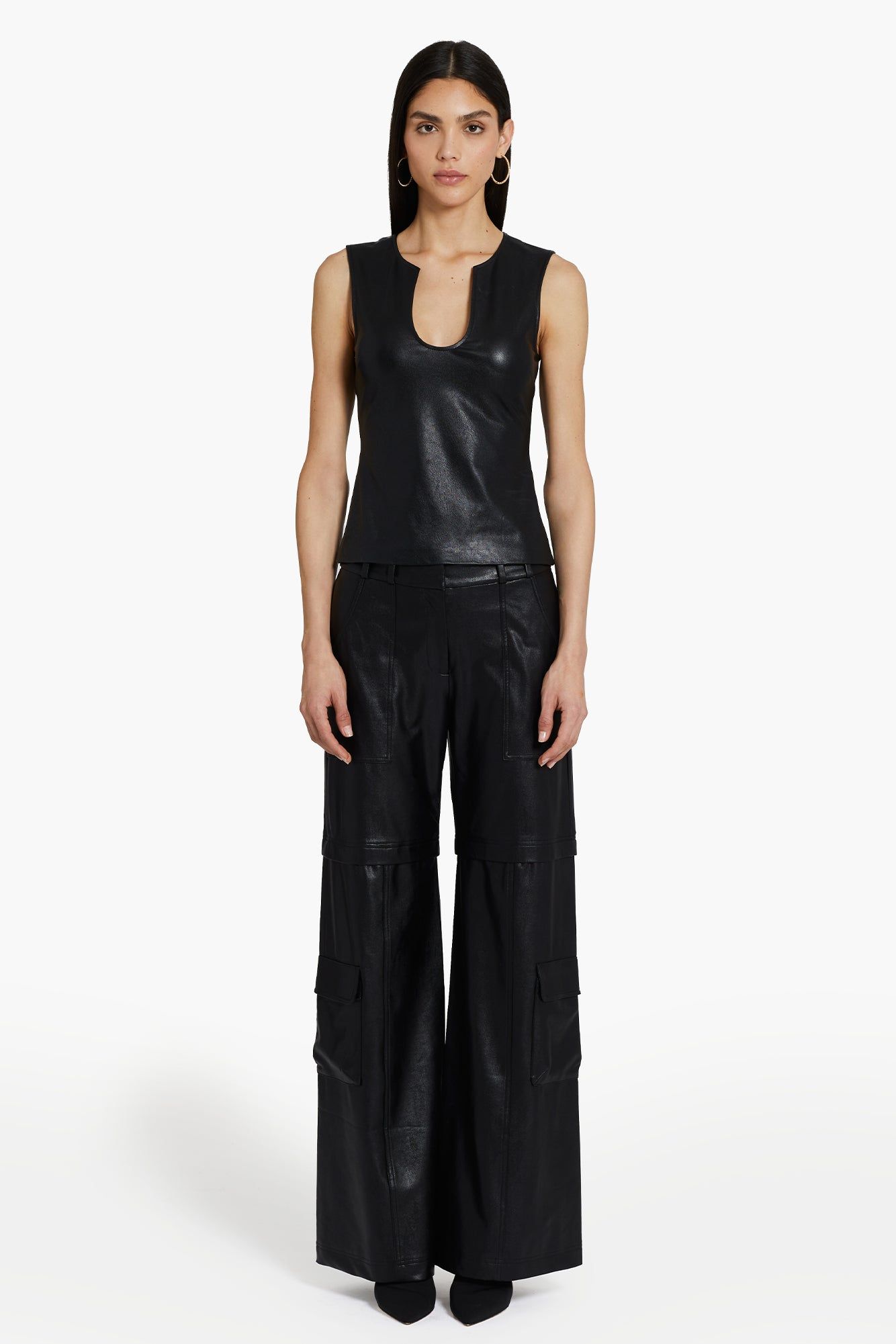 Damon Top in Faux Leather sold by Amanda Uprichard product image thumbnail 3