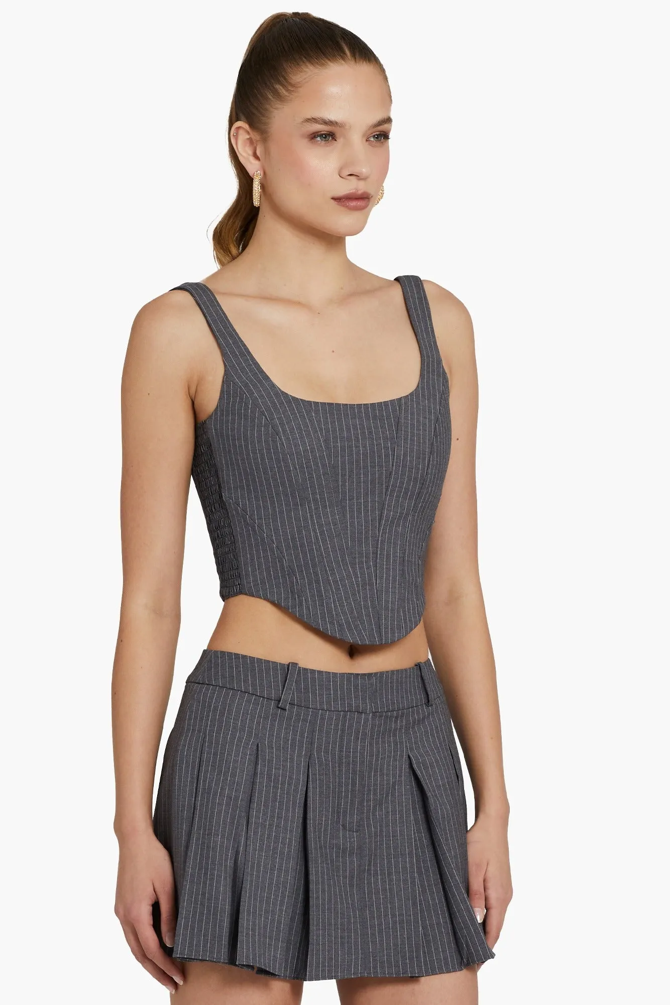 Fisher Top in Pinstripe sold by Amanda Uprichard