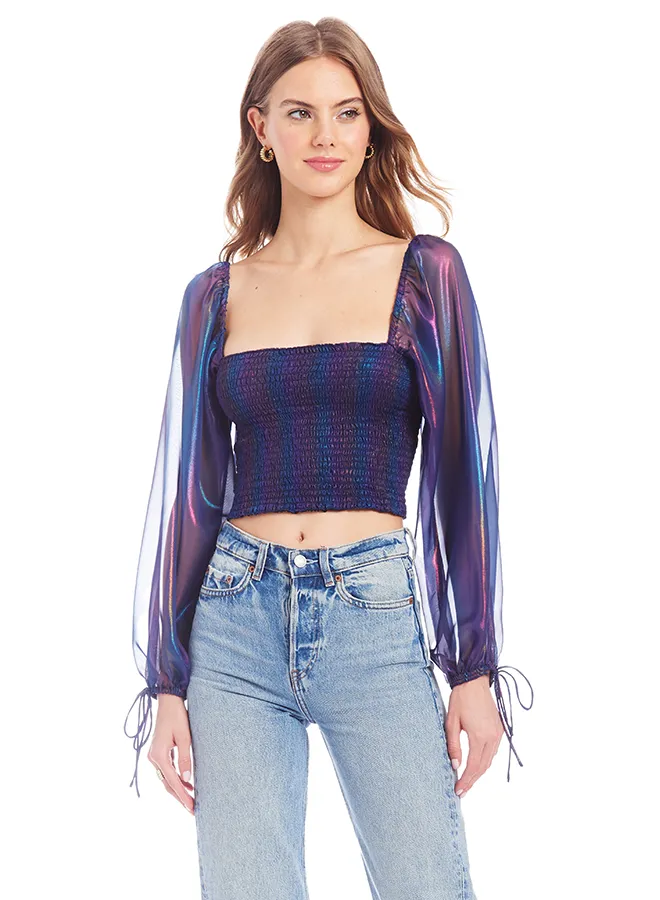 Isolde Top in Iridescence sold by Amanda Uprichard product image thumbnail 2