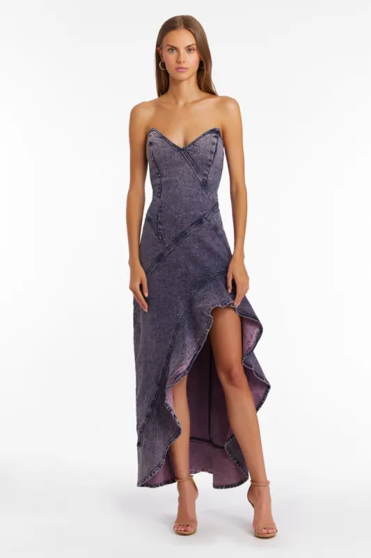 Symone Denim Dress in Pink Acid Wash sold by Amanda Uprichard