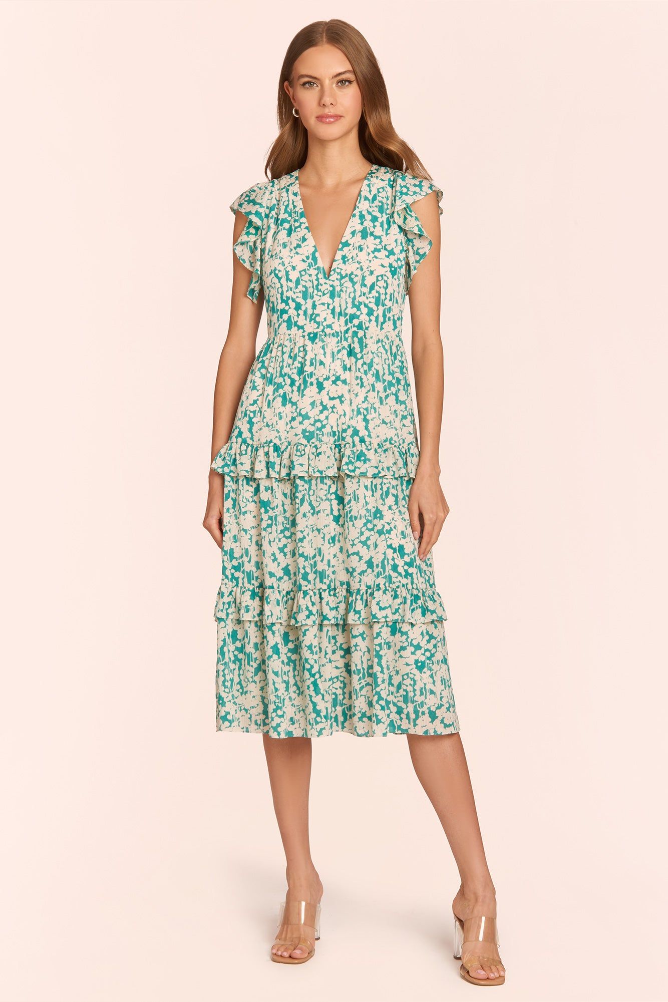 Chamomile Dress in Willow Print sold by Amanda Uprichard product image thumbnail 2