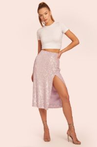 Dale Midi Skirt in Sequin sold by Amanda Uprichard