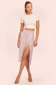 Dale Midi Skirt in Sequin sold by Amanda Uprichard
