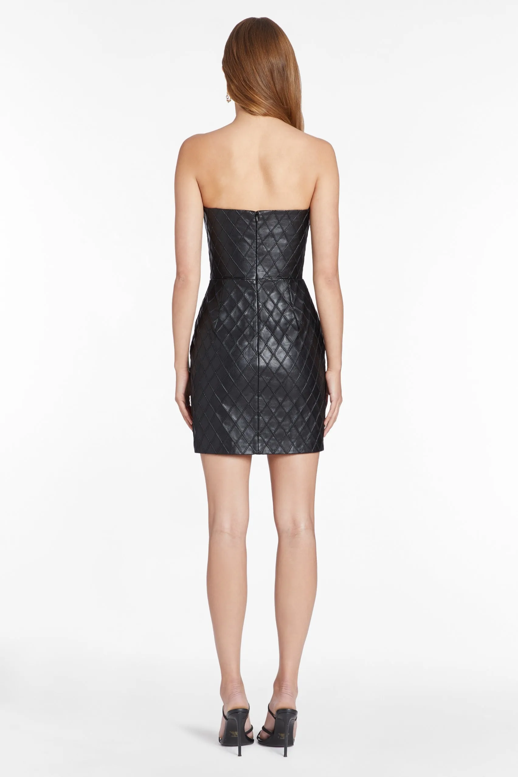 Keisha Dress in Faux Leather sold by Amanda Uprichard product image thumbnail 4