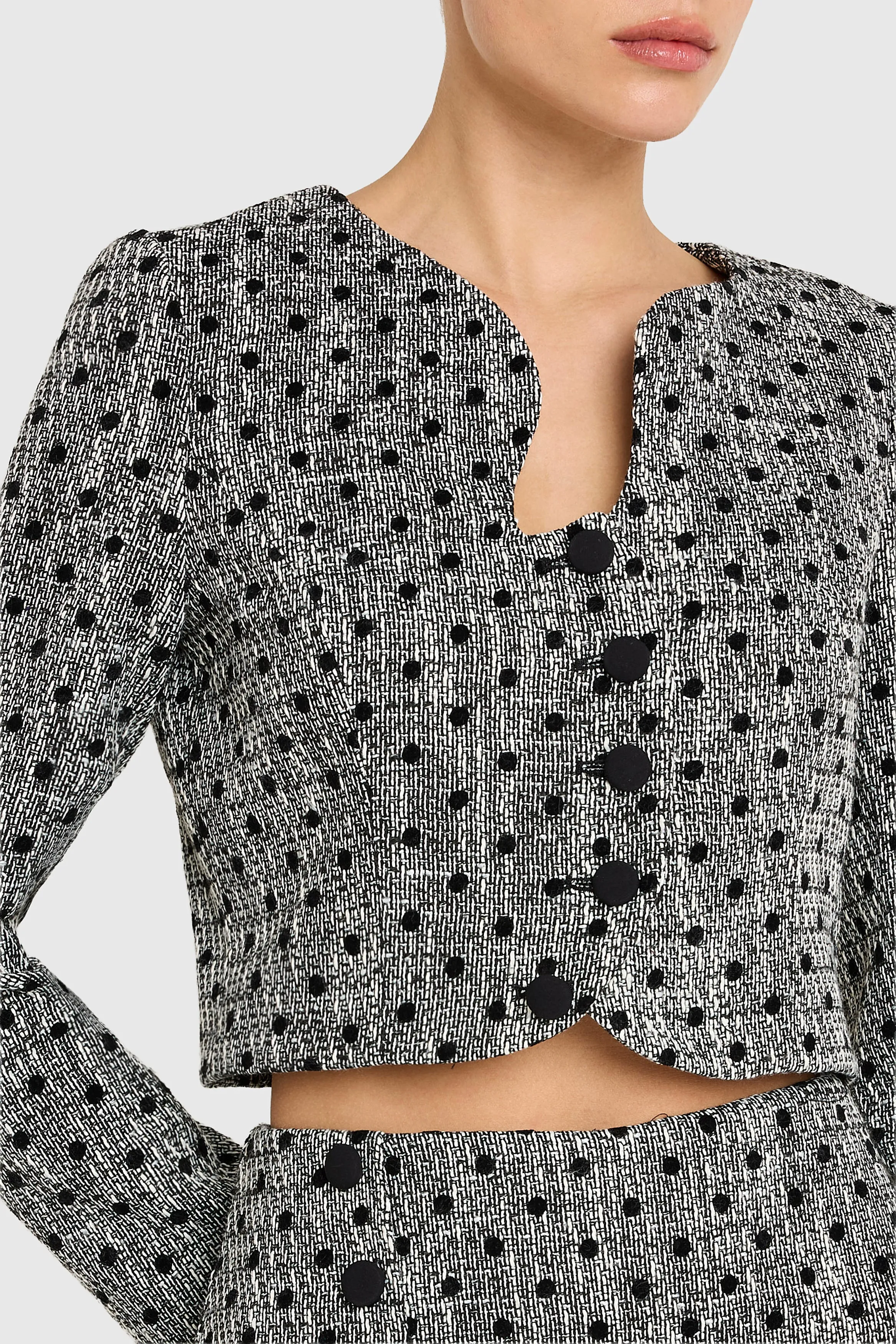 Puzzle Jacket in Polka Dot Tweed sold by Amanda Uprichard product image thumbnail 4