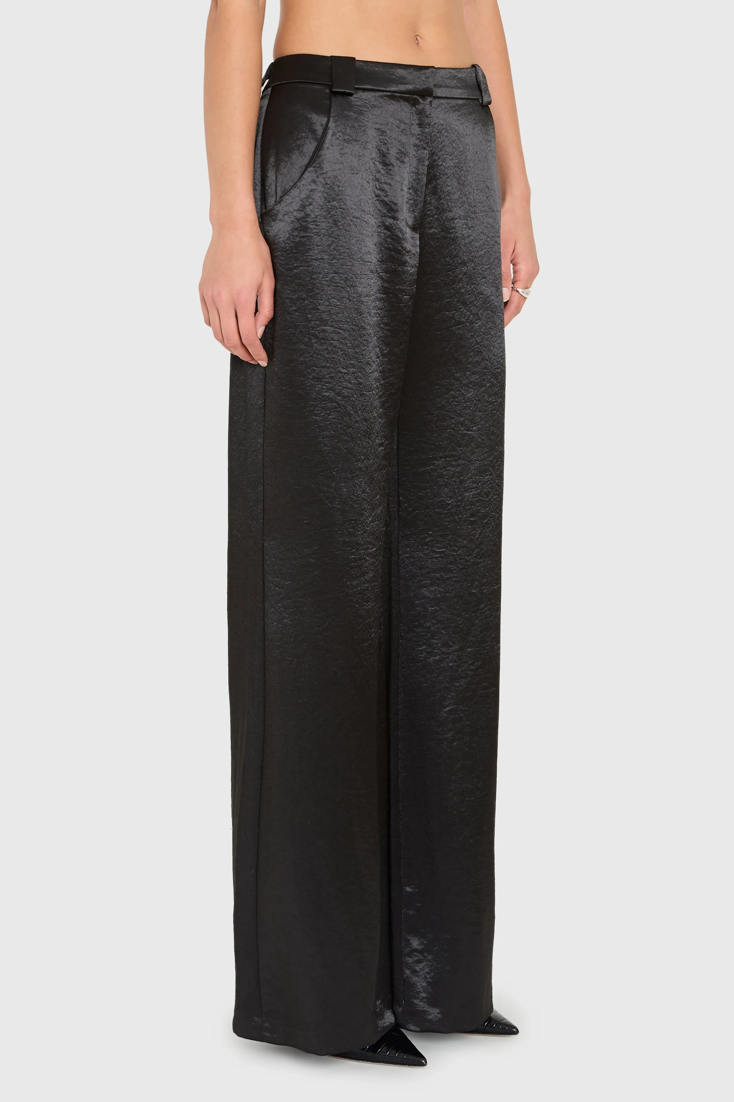 Saddler Pants in Hammered Satin sold by Amanda Uprichard product image thumbnail 2