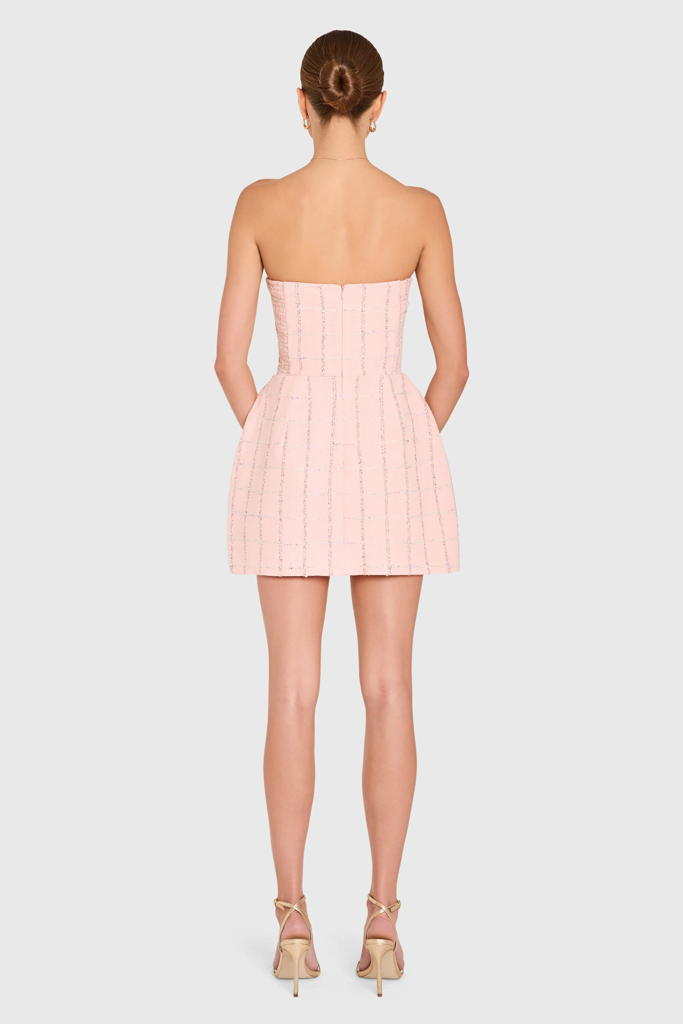 Strapless Bethany Romper in Charlotte Tweed sold by Amanda Uprichard product image thumbnail 3
