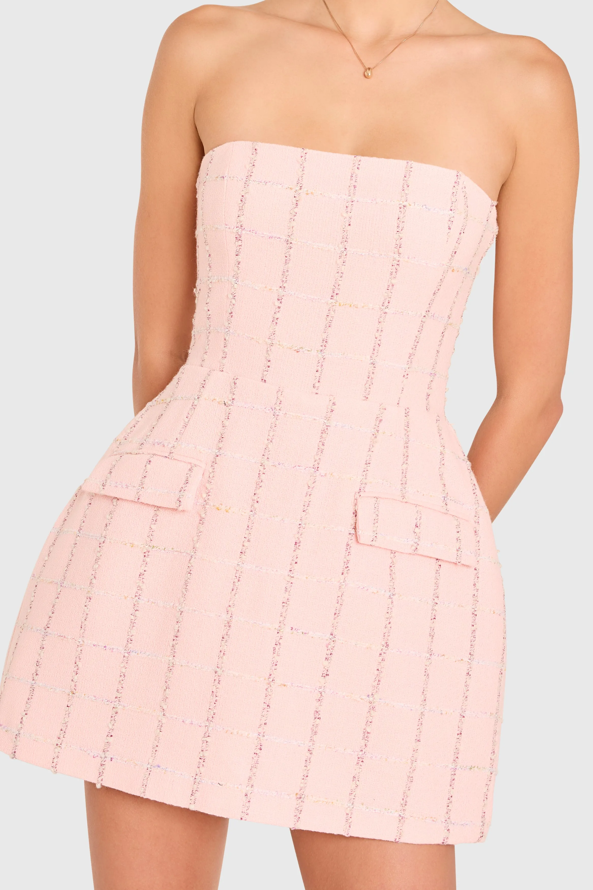 Strapless Bethany Romper in Charlotte Tweed sold by Amanda Uprichard product image thumbnail 4