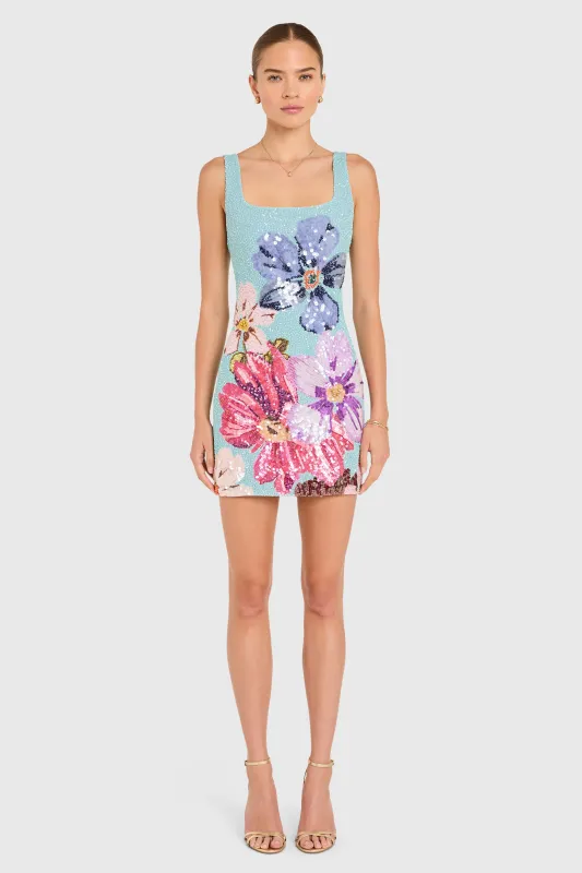 Augustine Dress in Daphne Floral Sequin made by Amanda Uprichard