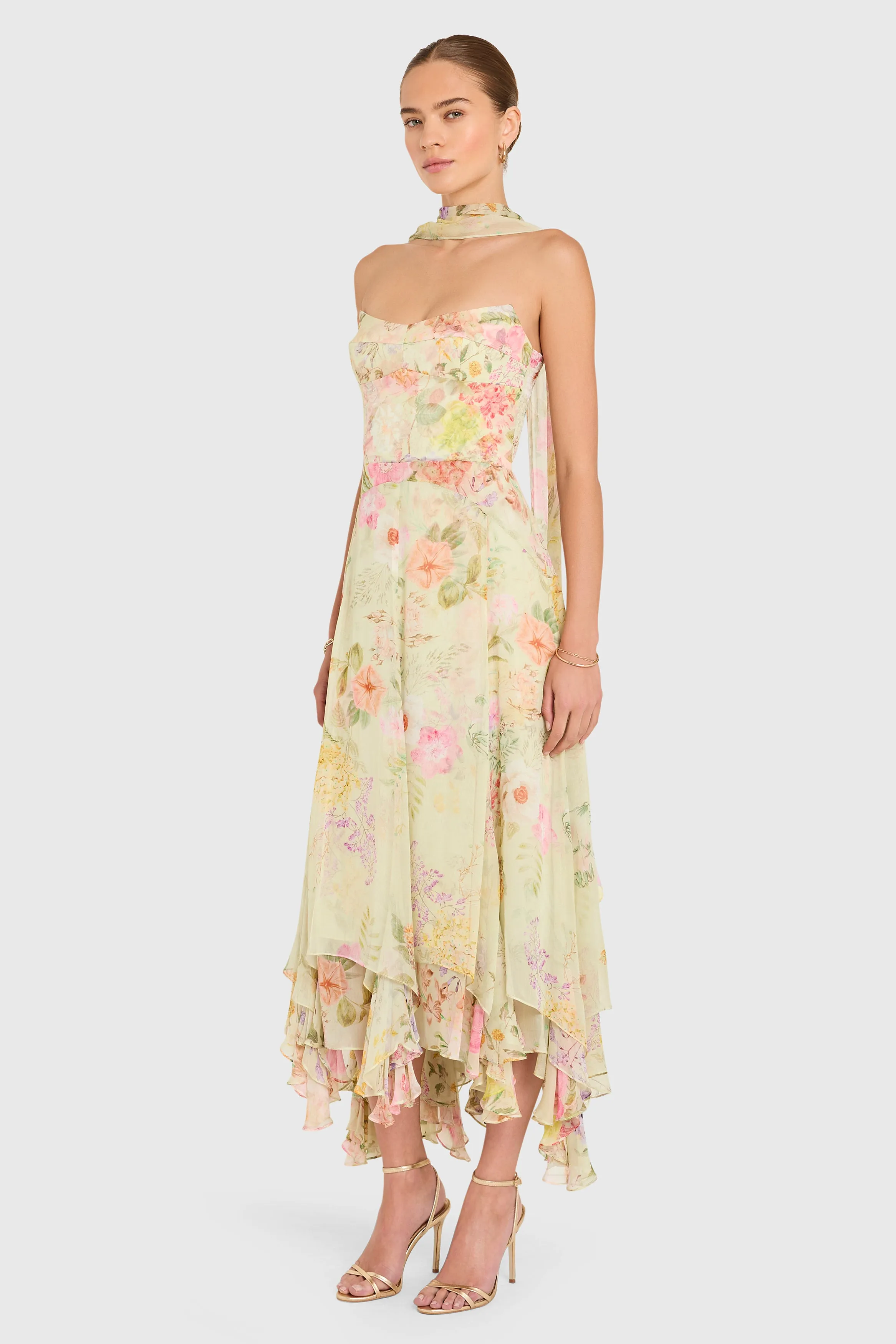 Monterey Dress With Scarf in Whistledown sold by Amanda Uprichard product image thumbnail 2