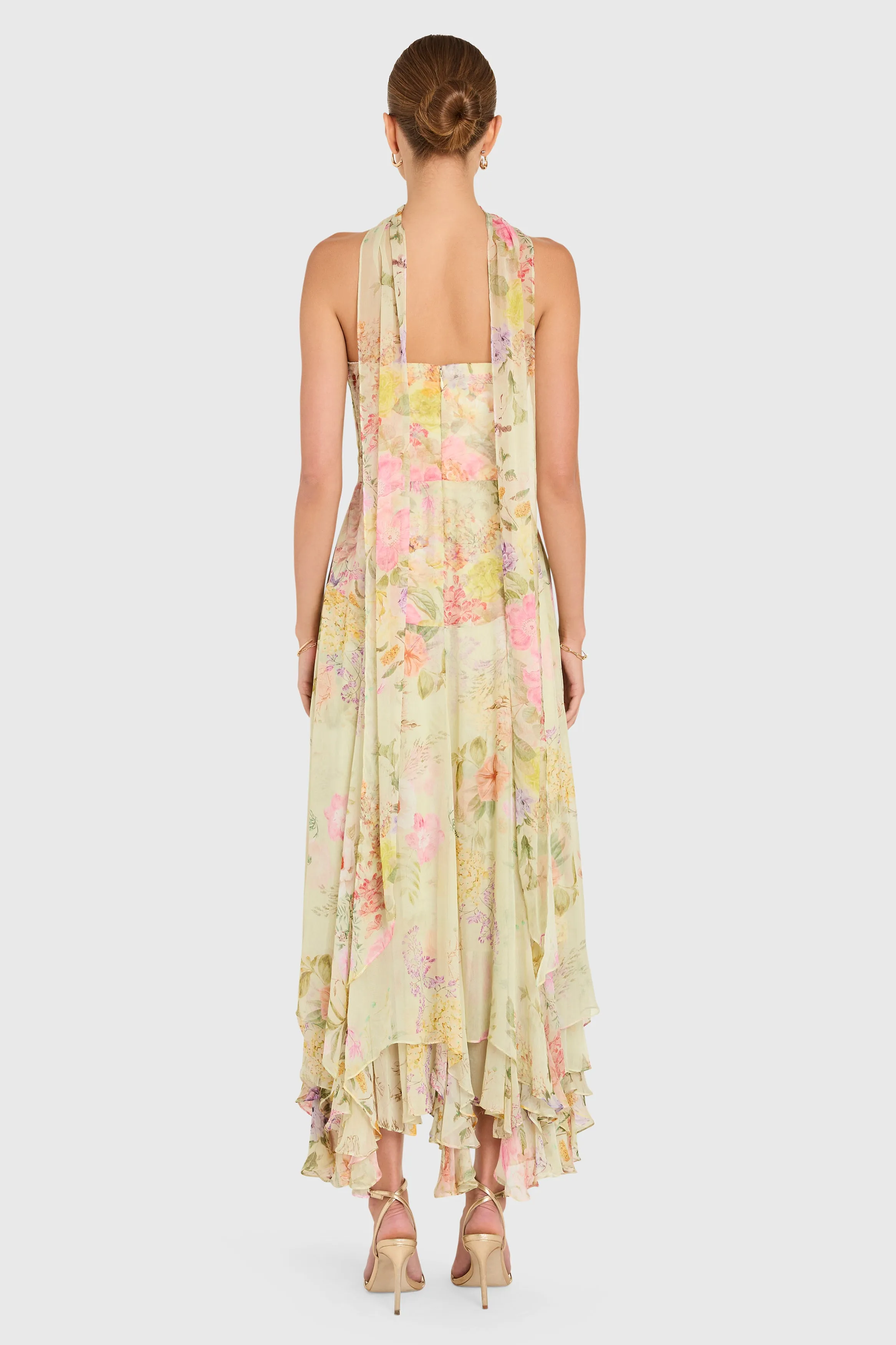 Monterey Dress With Scarf in Whistledown sold by Amanda Uprichard product image thumbnail 3