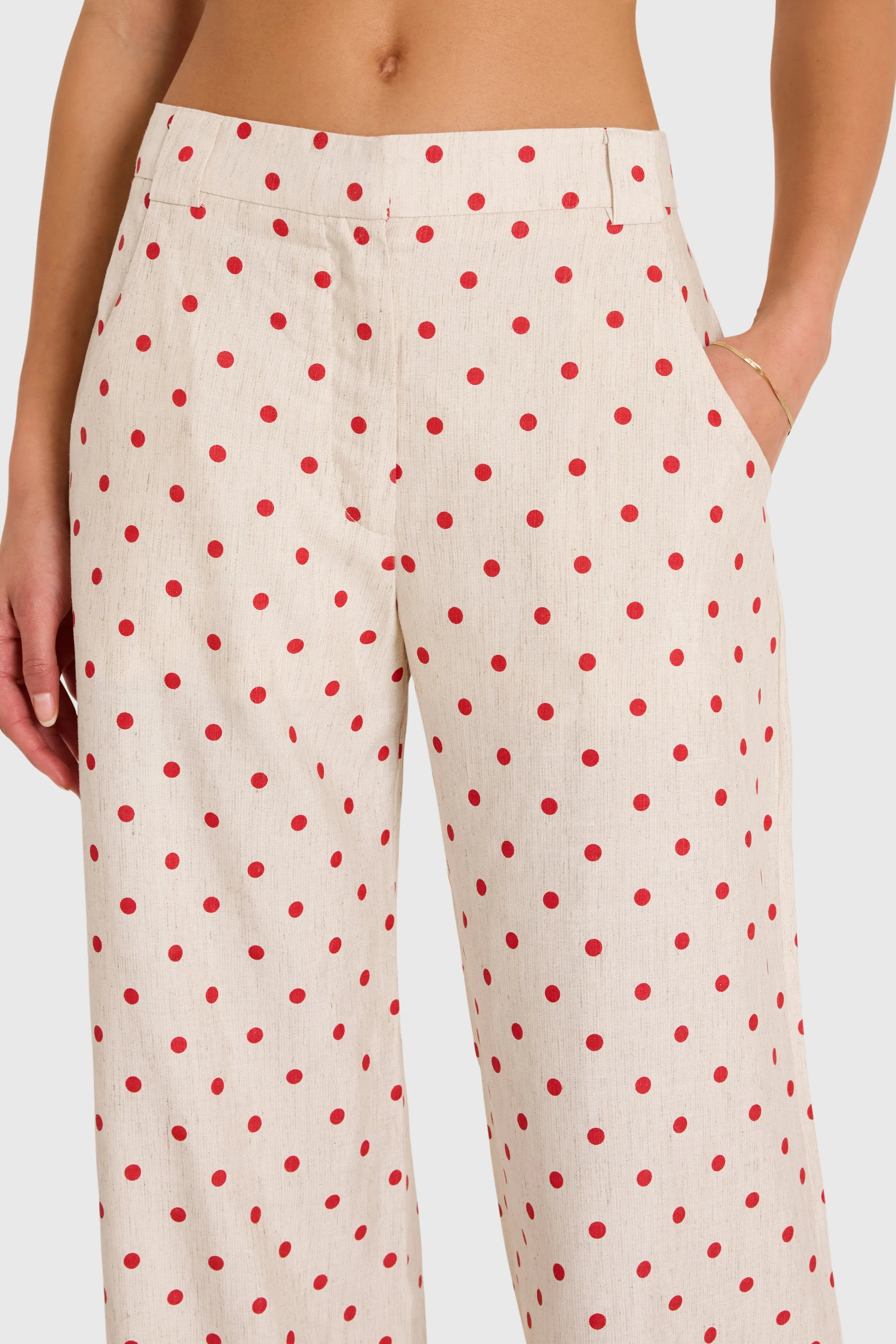 Saddler Pants in Polka Dot sold by Amanda Uprichard product image thumbnail 4