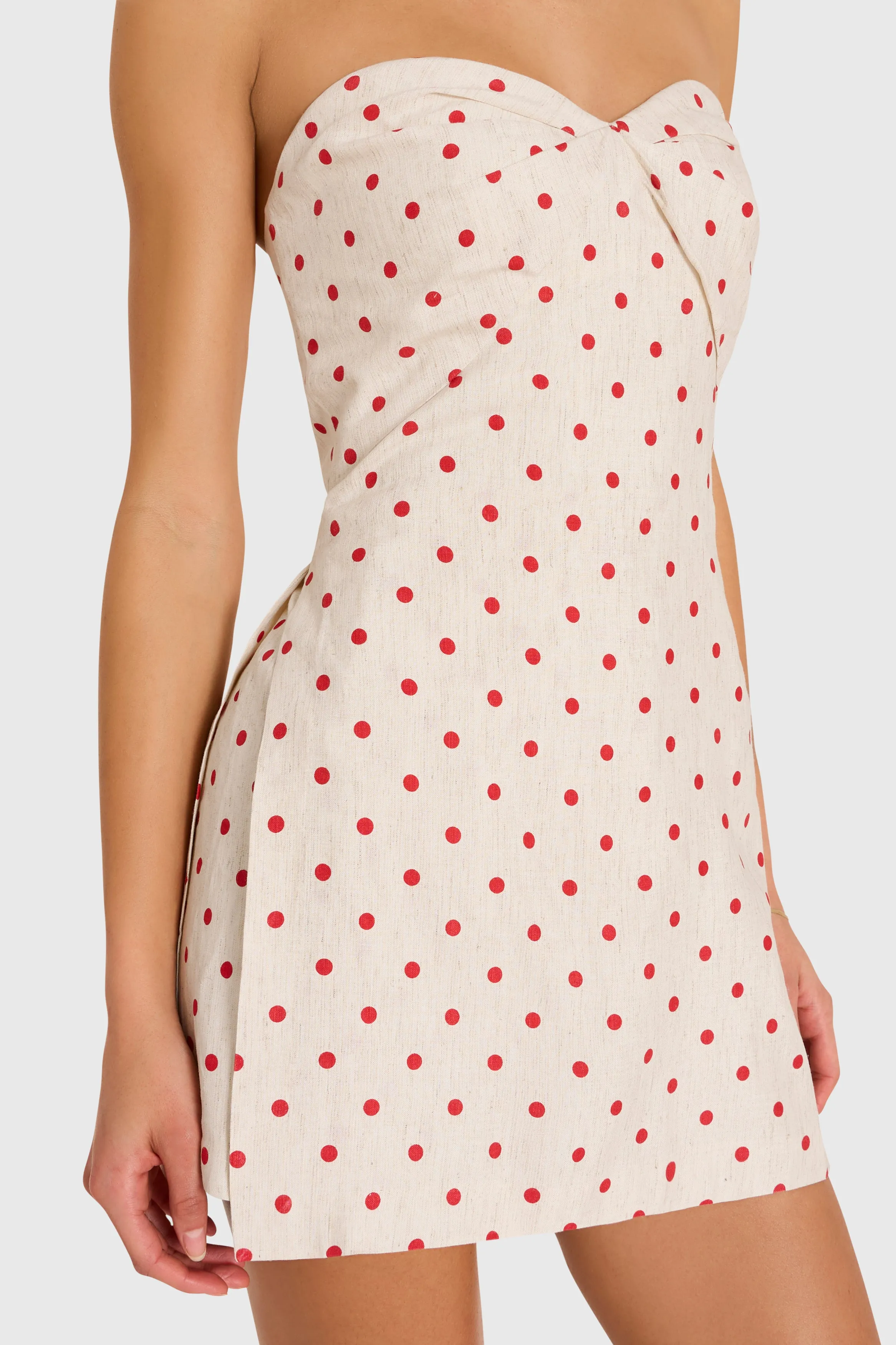 Strapless Soho Romper in Polka Dot sold by Amanda Uprichard product image thumbnail 4