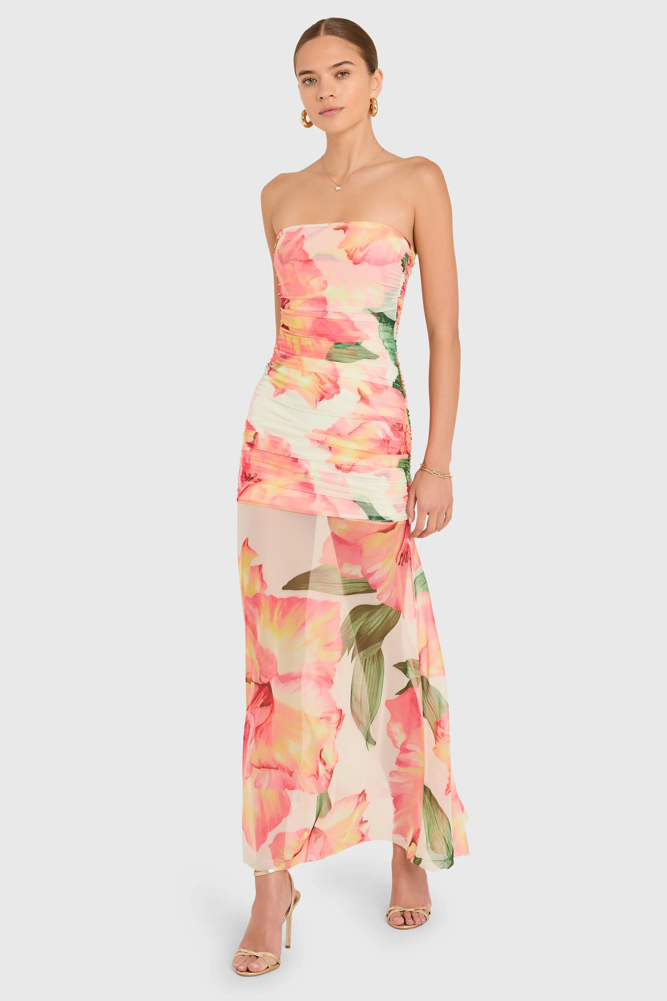 Leo Dress in Hibiscus sold by Amanda Uprichard product image thumbnail 5