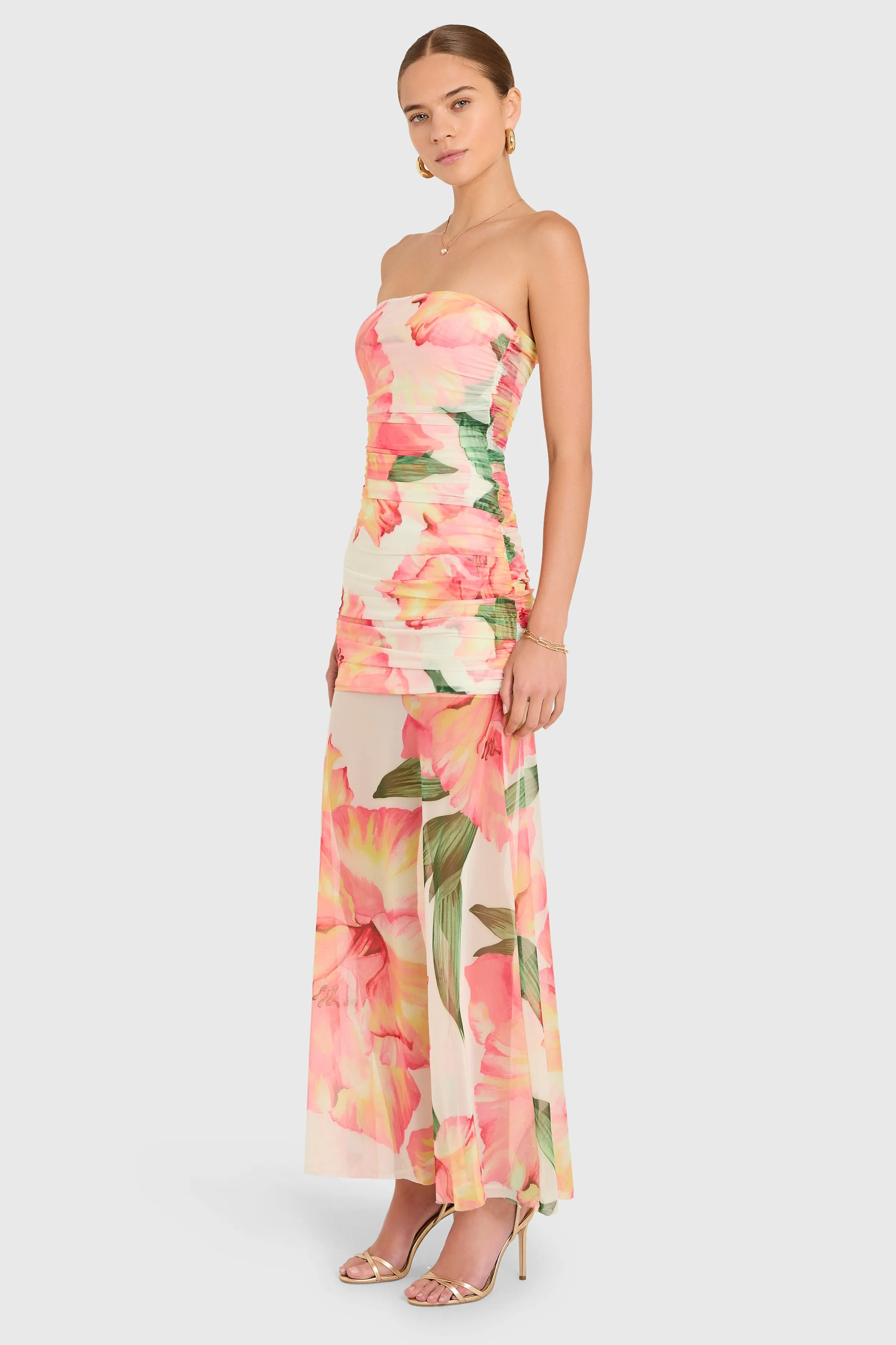 Leo Dress in Hibiscus sold by Amanda Uprichard product image thumbnail 2