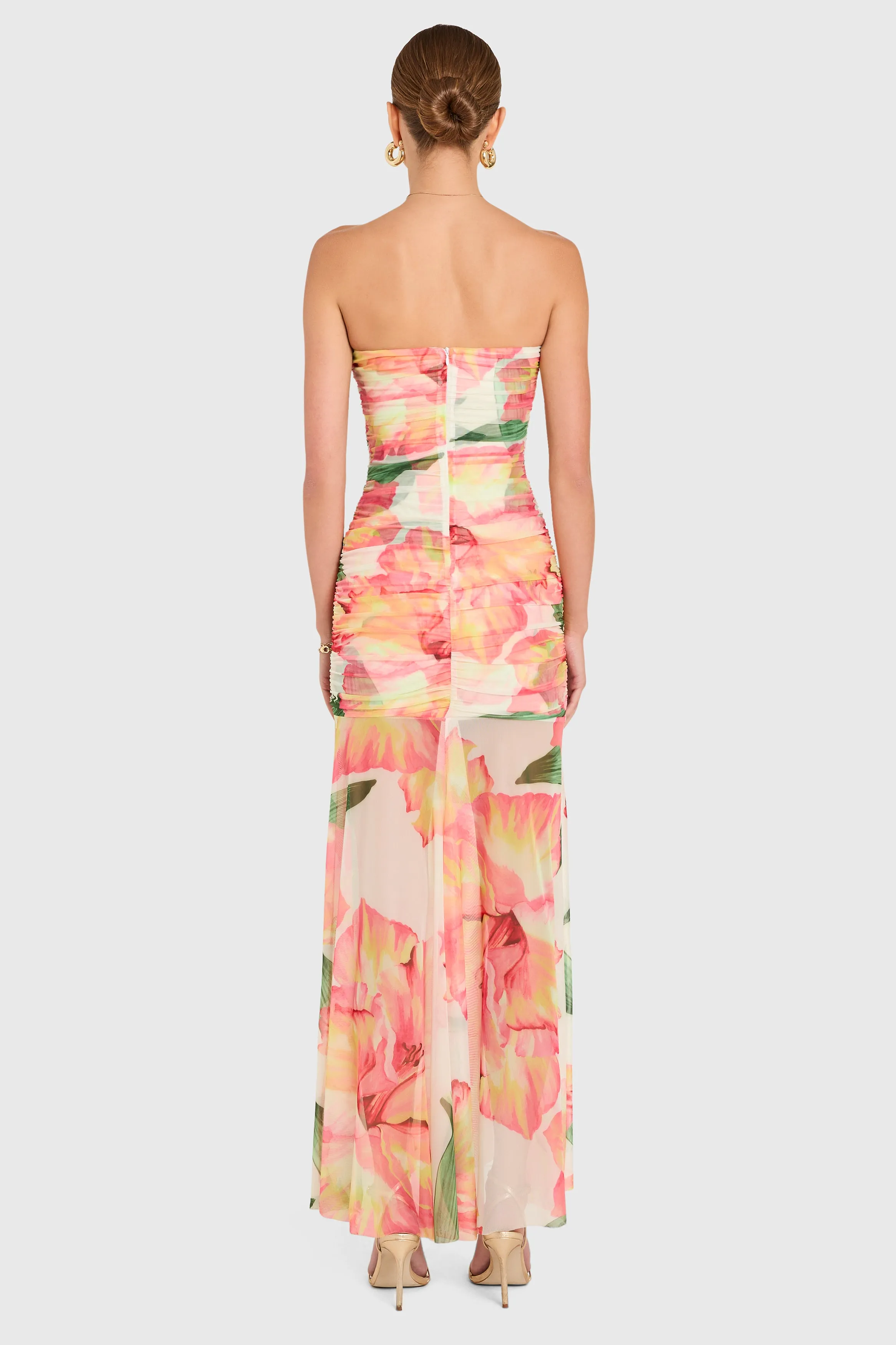 Leo Dress in Hibiscus sold by Amanda Uprichard product image thumbnail 3